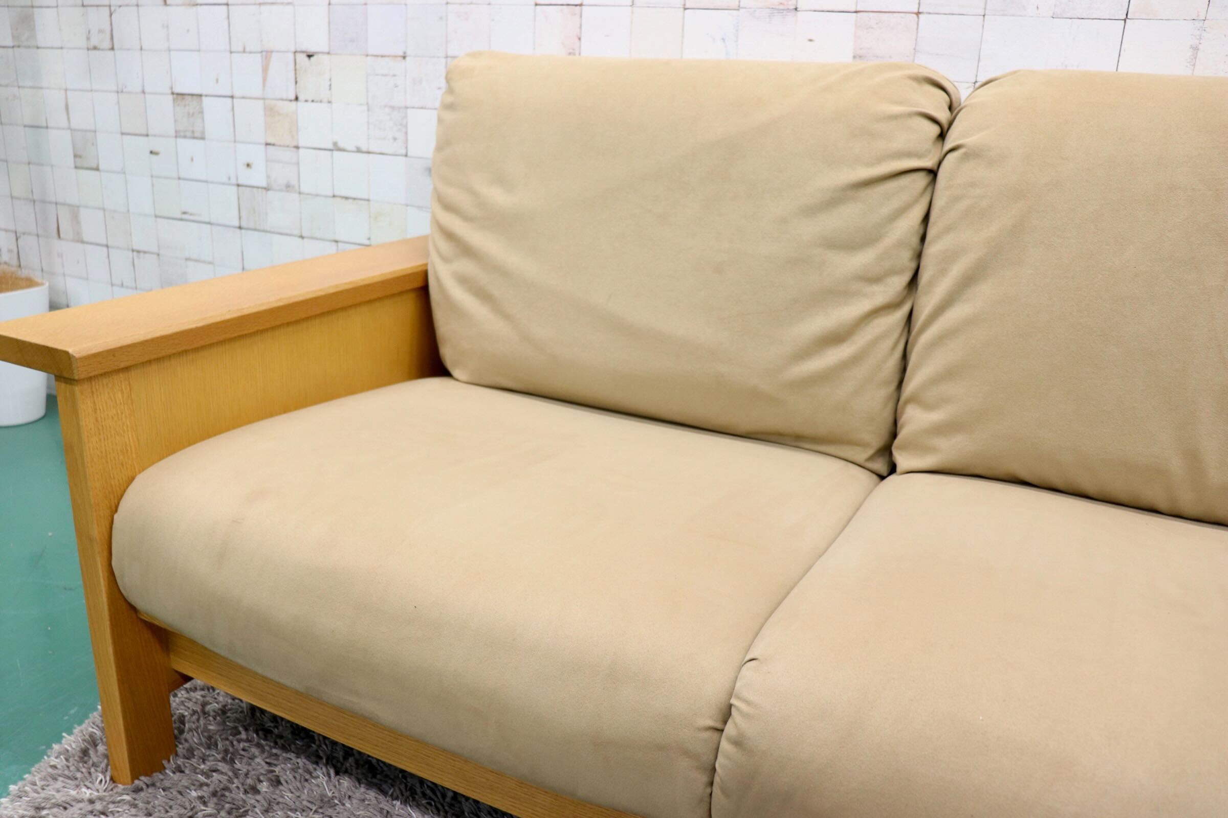 GMGS10○シラカワ / shirakawa レヴィ 2人掛けソファ ラブソファ 長椅子 カバーリング 楢材 飛騨家具 ナチュラル モダン 定価約21万