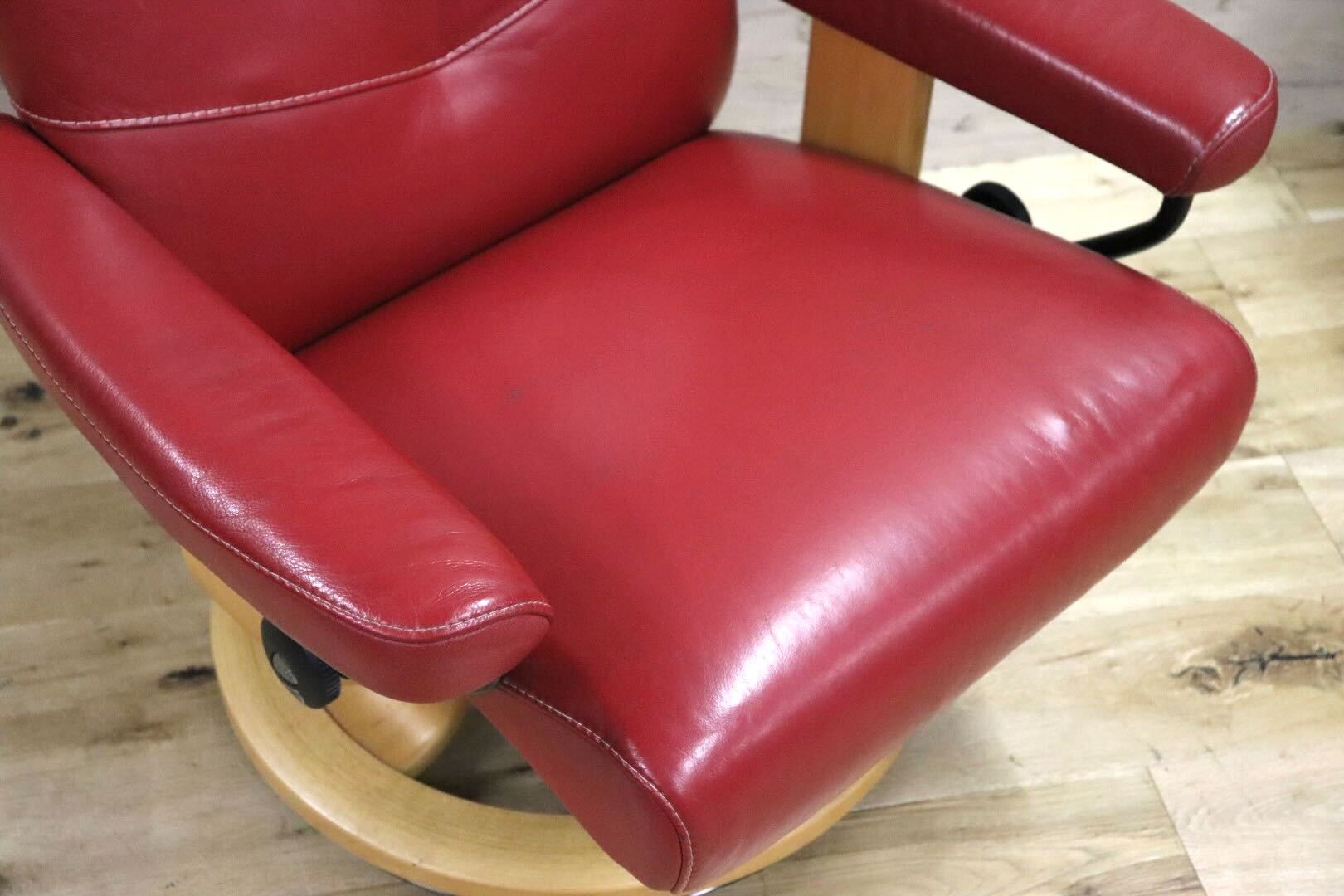 GMHK257○EKORNES / エコーネス ストレスレスチェア アルファ リクライニングチェア 本革 北欧 ノルウェー ヴィンテージ 廃番 希少