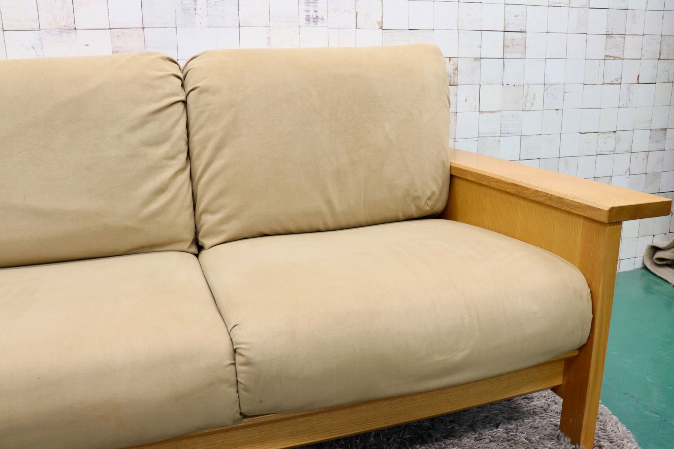 GMGS10○シラカワ / shirakawa レヴィ 2人掛けソファ ラブソファ 長椅子 カバーリング 楢材 飛騨家具 ナチュラル モダン 定価約21万