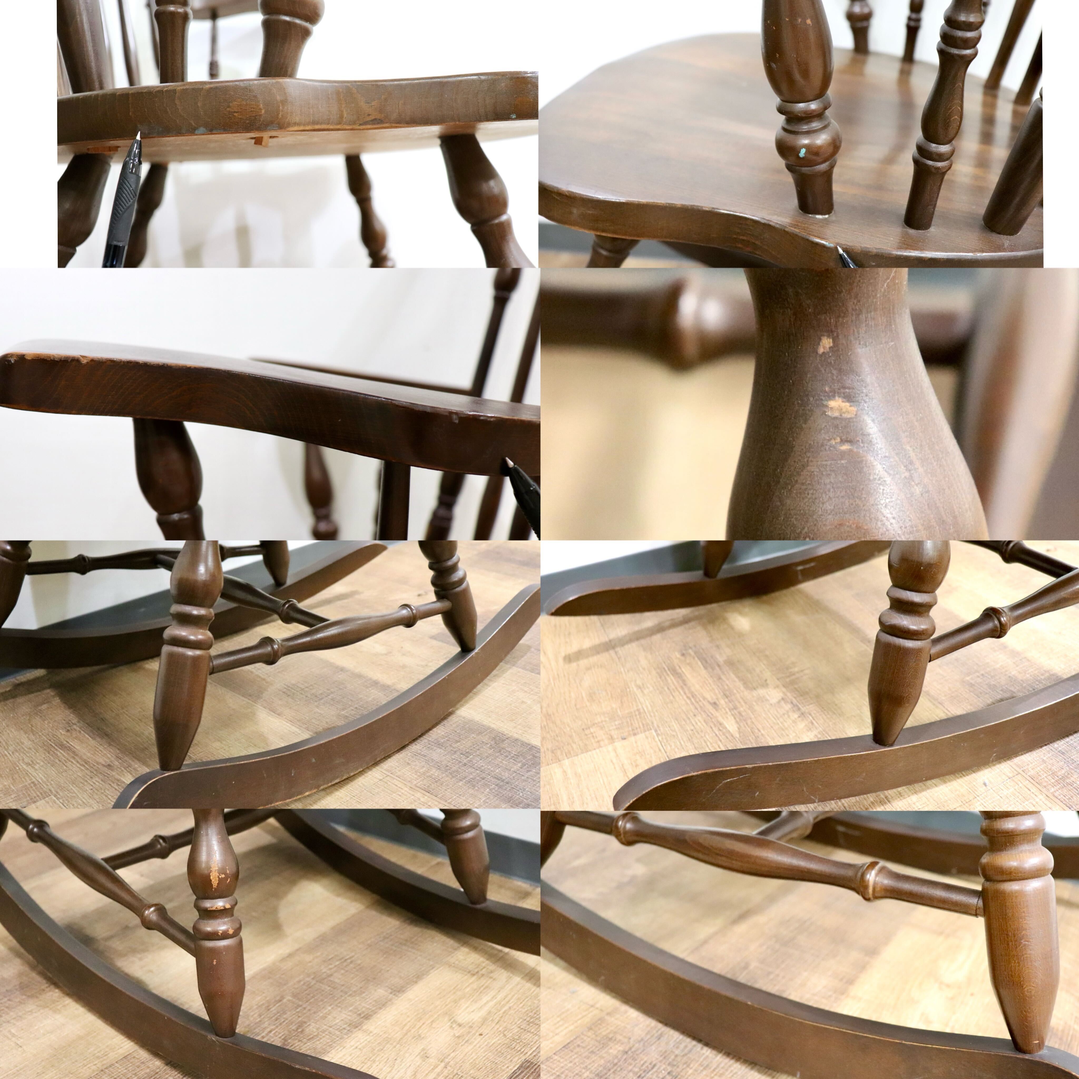 GMHH497○柏木工 ロッキングチェア 揺り椅子 レトロ カントリー 安楽椅子 ブナ材 検)飛騨産業