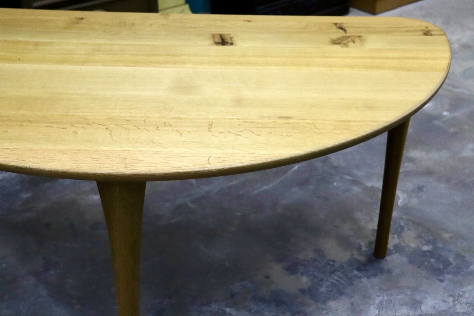 GMIK662○飛騨産業 / HIDA 森のことば TW390 ダイニングテーブル 食卓テーブル 半円形 オーク材 ナチュラル 国産家具 約23万