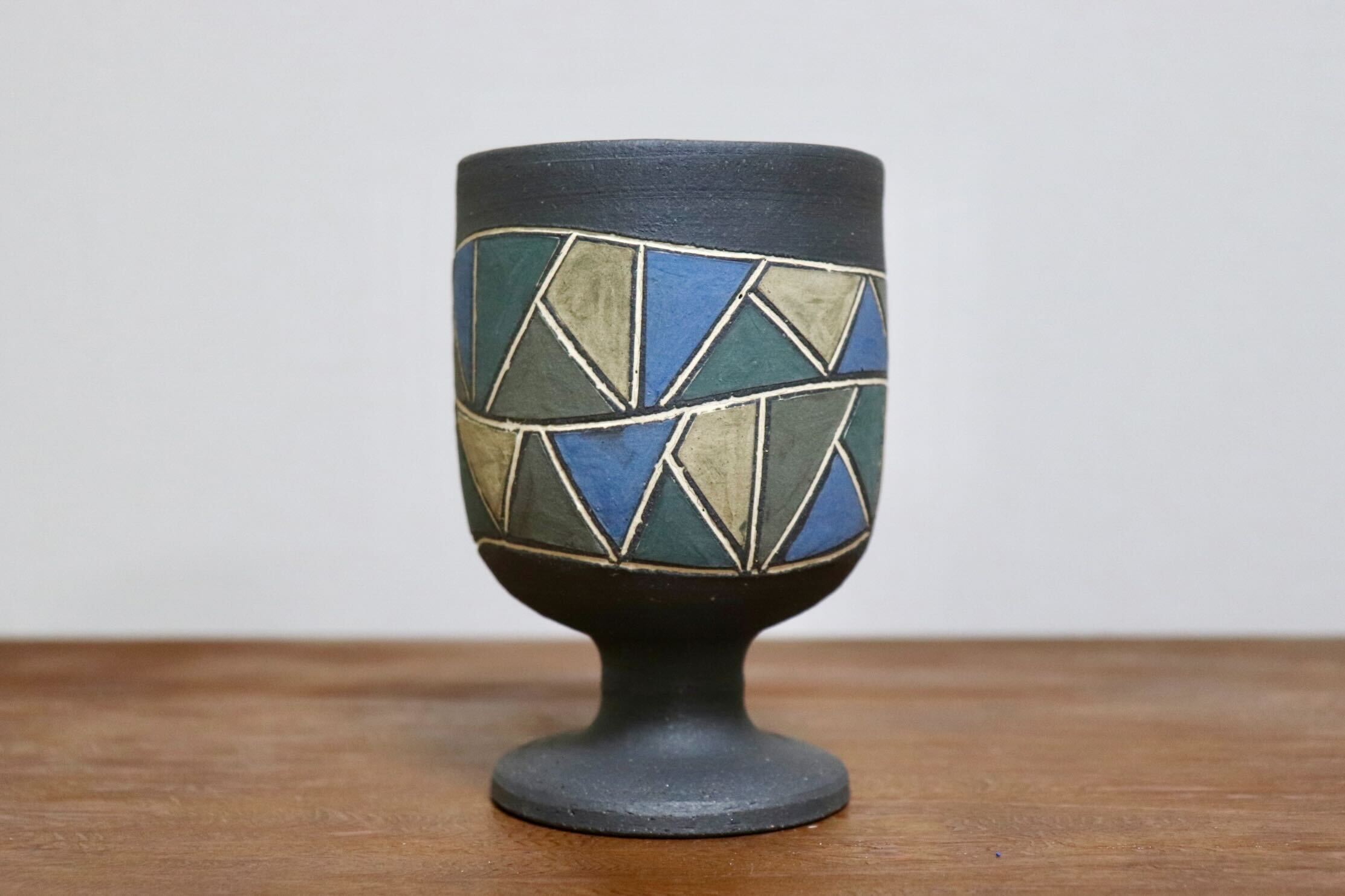 GMIO478C◯市野悟窯 市野哲次 丹波焼 ワインカップ 陶器 丹波篠山 伝統工芸 未使用