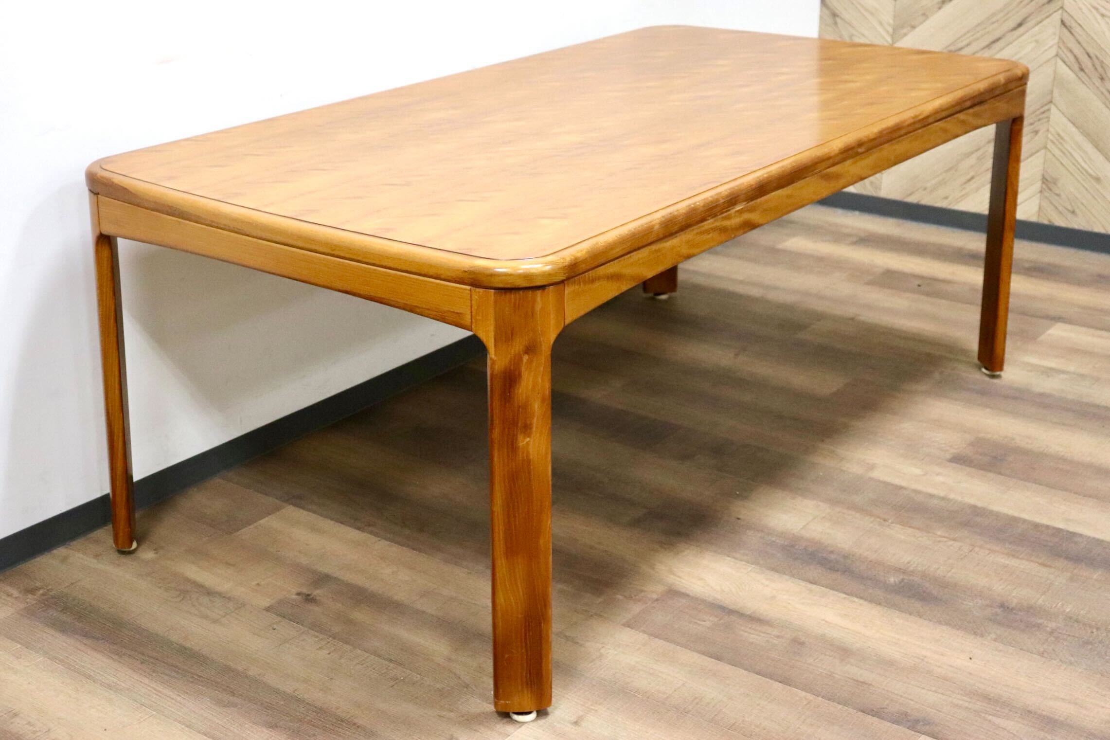 GMGN294○朝日木材加工 LuDeK ダイニングテーブル 食卓テーブル 作業台 天然木 北欧スタイル モダン ヴィンテージ 稀少