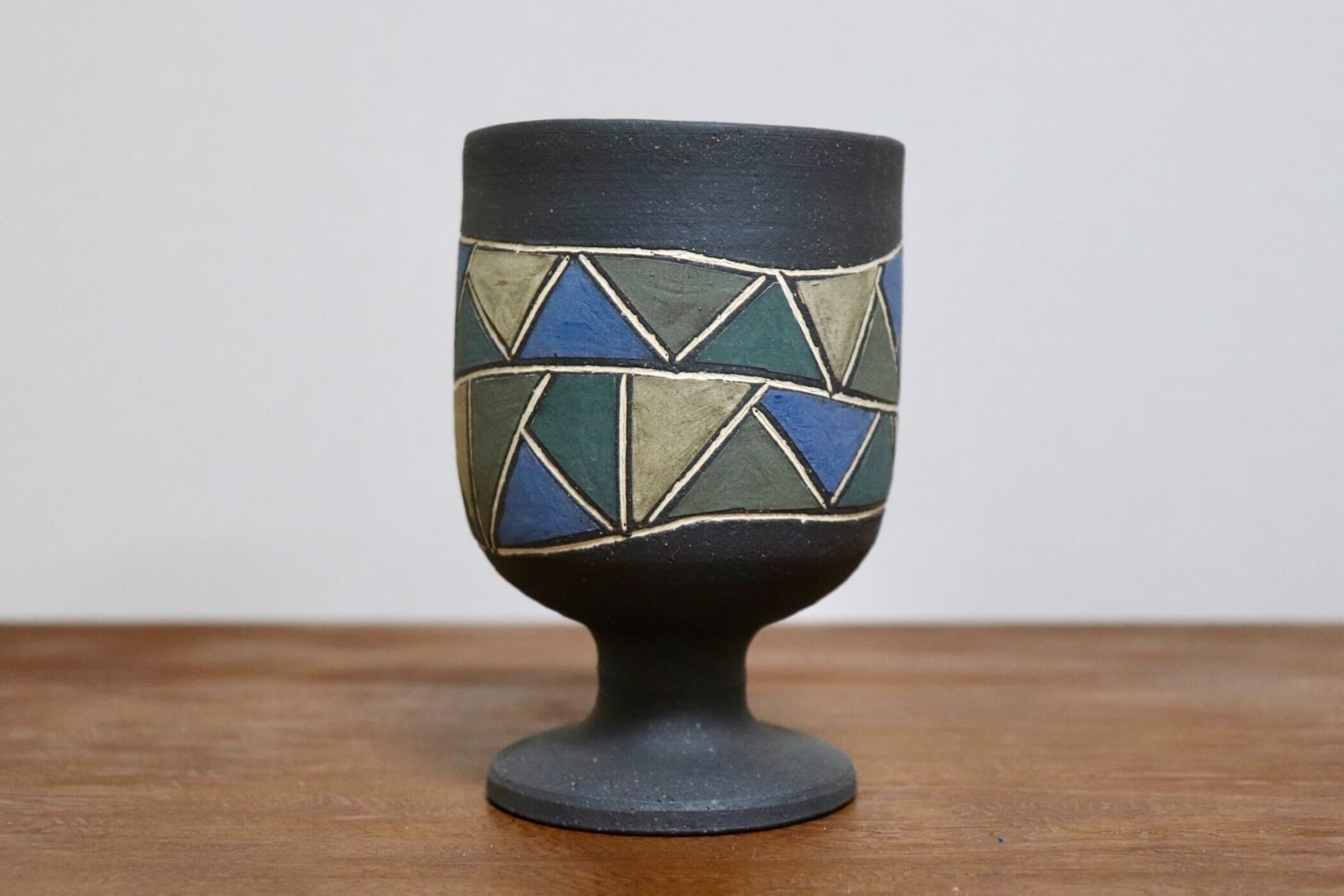 GMIO478C◯市野悟窯 市野哲次 丹波焼 ワインカップ 陶器 丹波篠山 伝統工芸 未使用