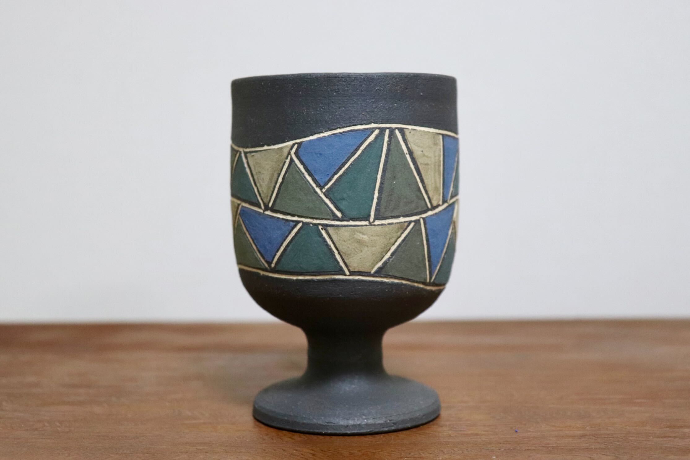 GMIO478C◯市野悟窯 市野哲次 丹波焼 ワインカップ 陶器 丹波篠山 伝統工芸 未使用