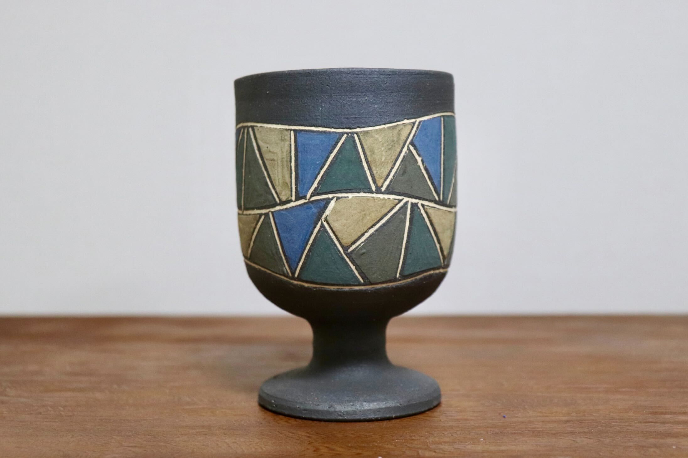 GMIO478C◯市野悟窯 市野哲次 丹波焼 ワインカップ 陶器 丹波篠山 伝統工芸 未使用