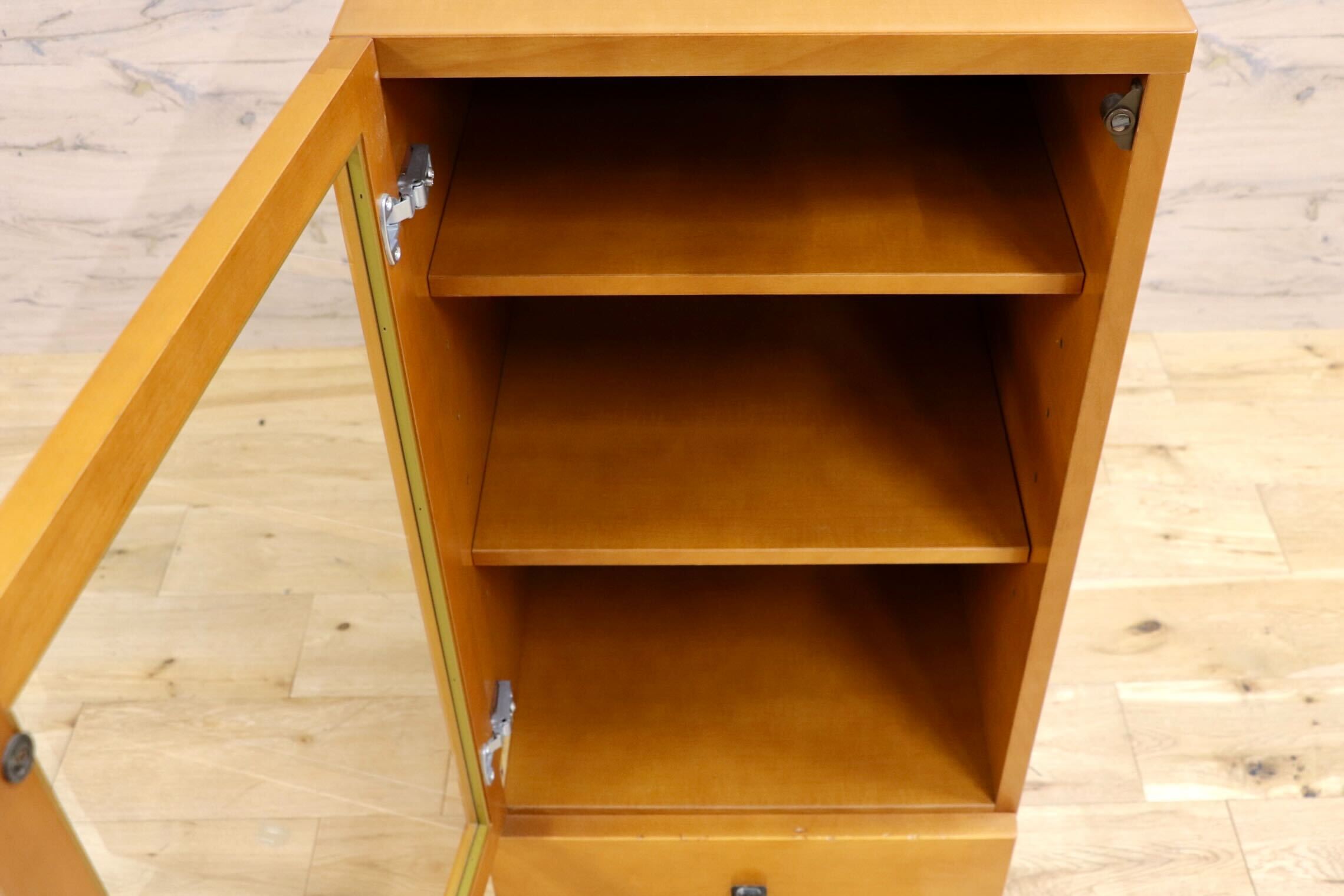 GMIH425B○冨士ファニチア / FUJI FURNITURE キャビネット リビングボード サイドボード ガラスキャビネット ナチュラル