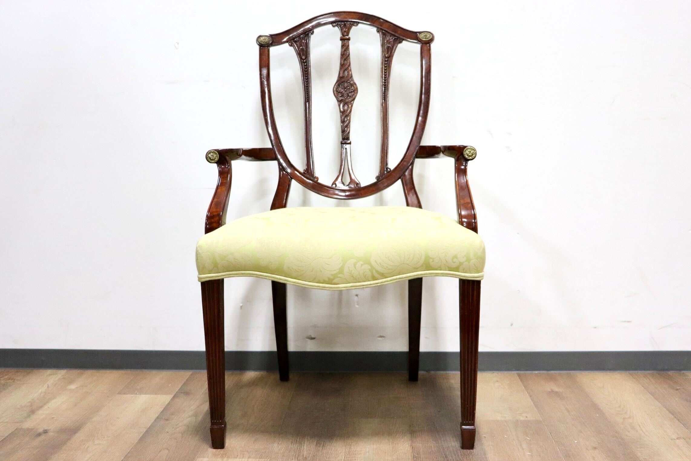 GMHK287B○THEODORE ALEXANDER / セオドアアレキサンダー ダイニングチェア マホガニー材 英国 イギリス クラシック 定価約31.9万 展示品