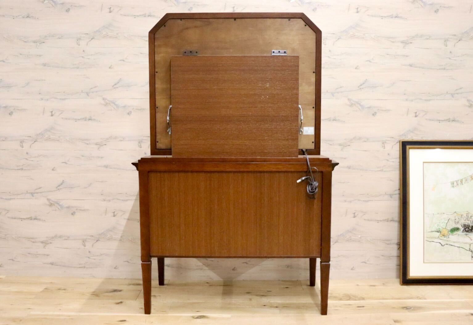 GMGS185○maruni / マルニ 地中海 ドレッサー 鏡台 化粧台 クラシック アンティーク ヨーロピアン マホガニー 定価約20万