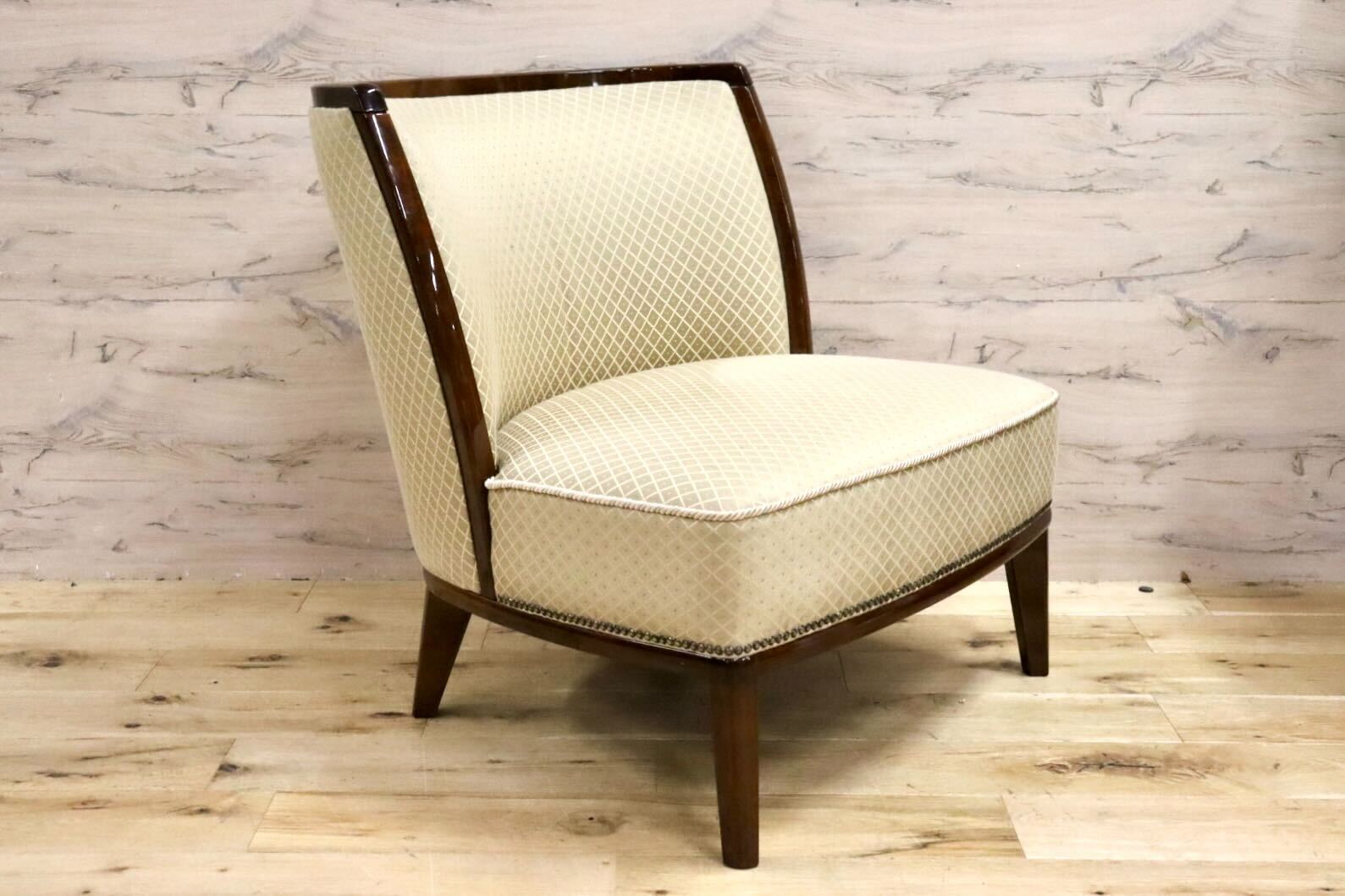 GMHK245B○モリシゲ / MORISHIGE 1人掛けソファ シングルソファ ラウンジチェア ファブリック 応接 モダン 最高級 美品