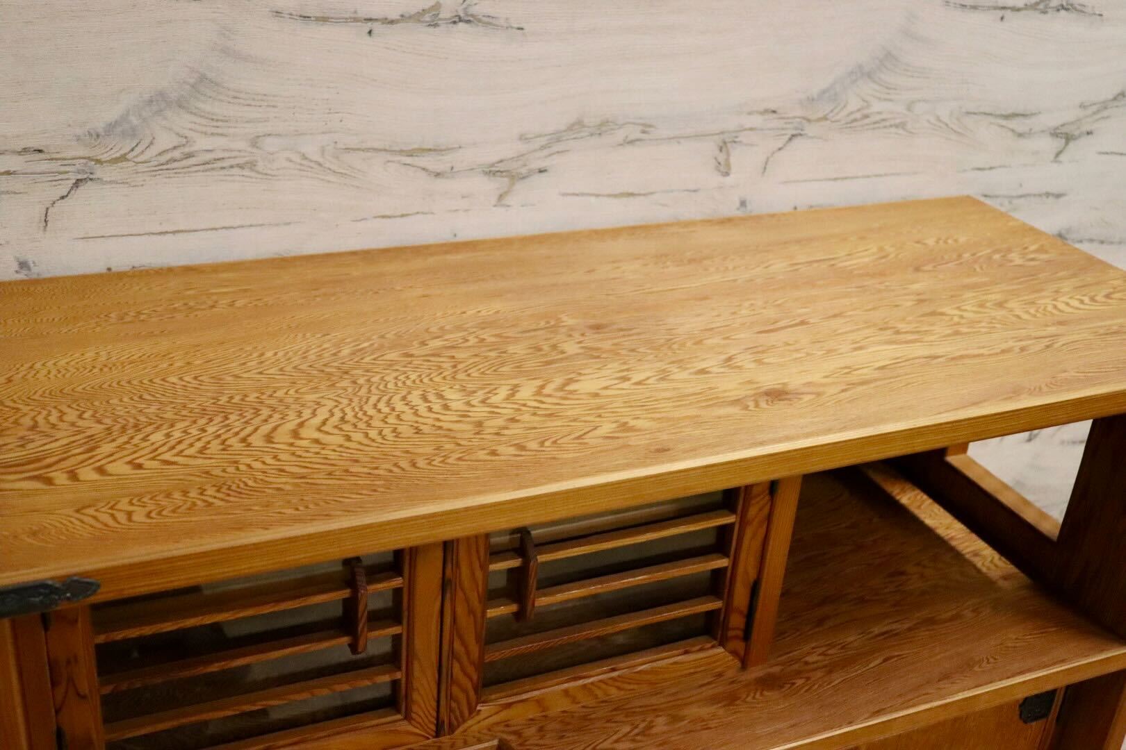 GMIH331○世界遺産屋久杉 茶棚 飾り棚 キャビネット 茶箪笥 サイドボード 和家具 和モダン 古民家 高級家具 美品