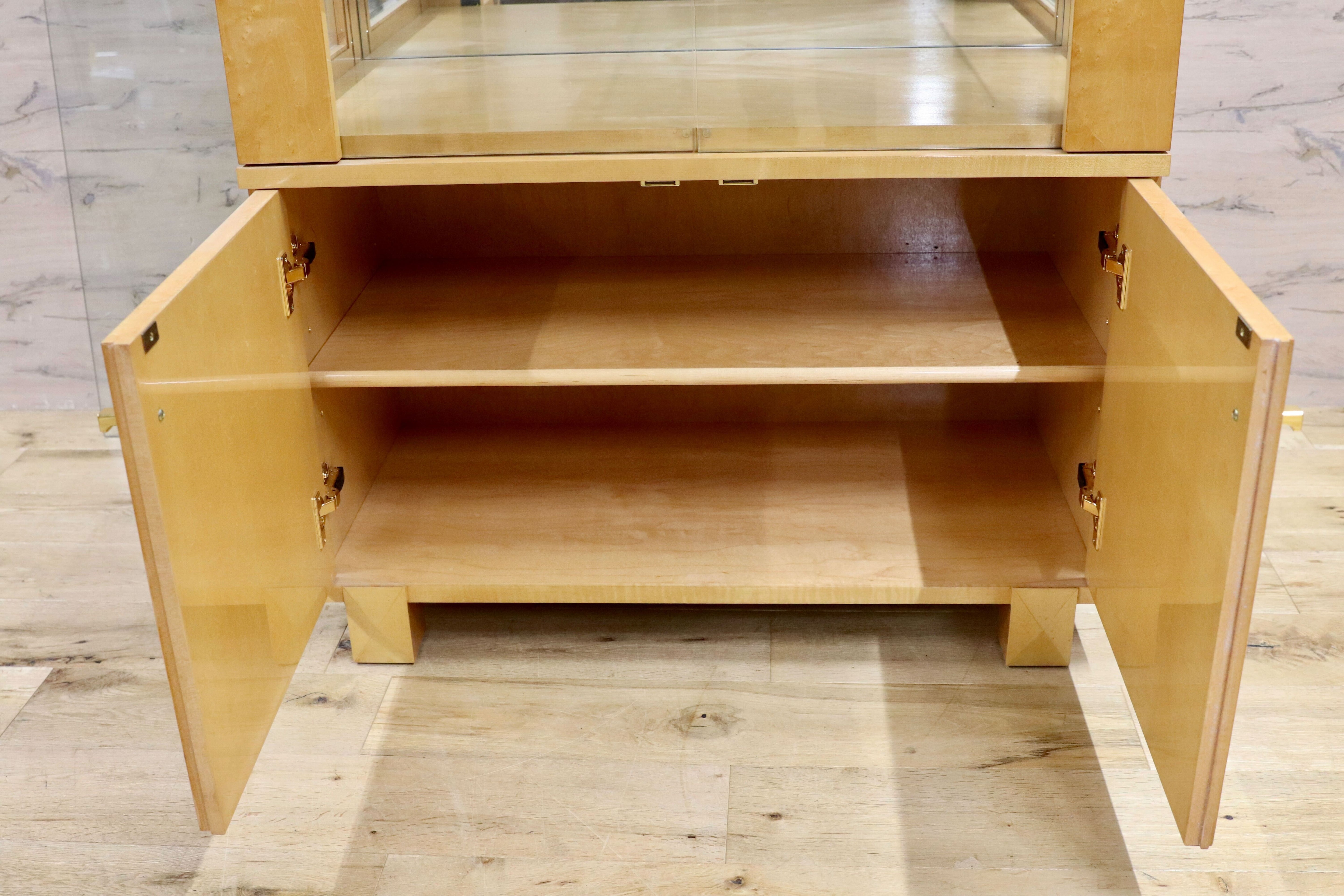 GMIK617○IDC大塚家具 スプレンダー キャビネット 飾り棚 バーズアイメープル クラシック エレガント キュリオ 約56万