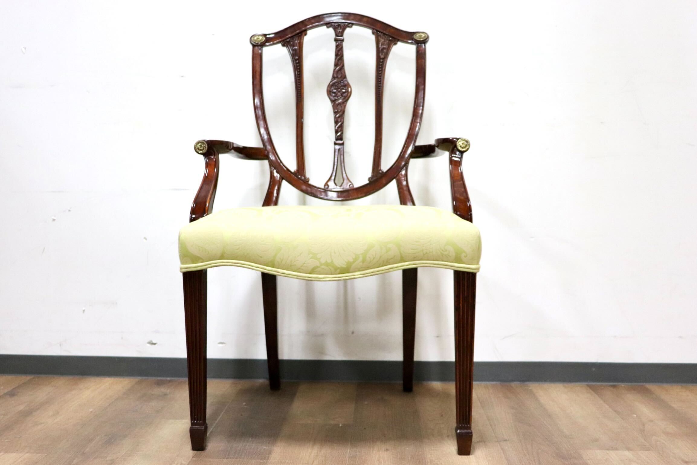 GMHK287F○THEODORE ALEXANDER / セオドアアレキサンダー ダイニングチェア マホガニー材 英国 イギリス クラシック 定価約31.9万 展示品