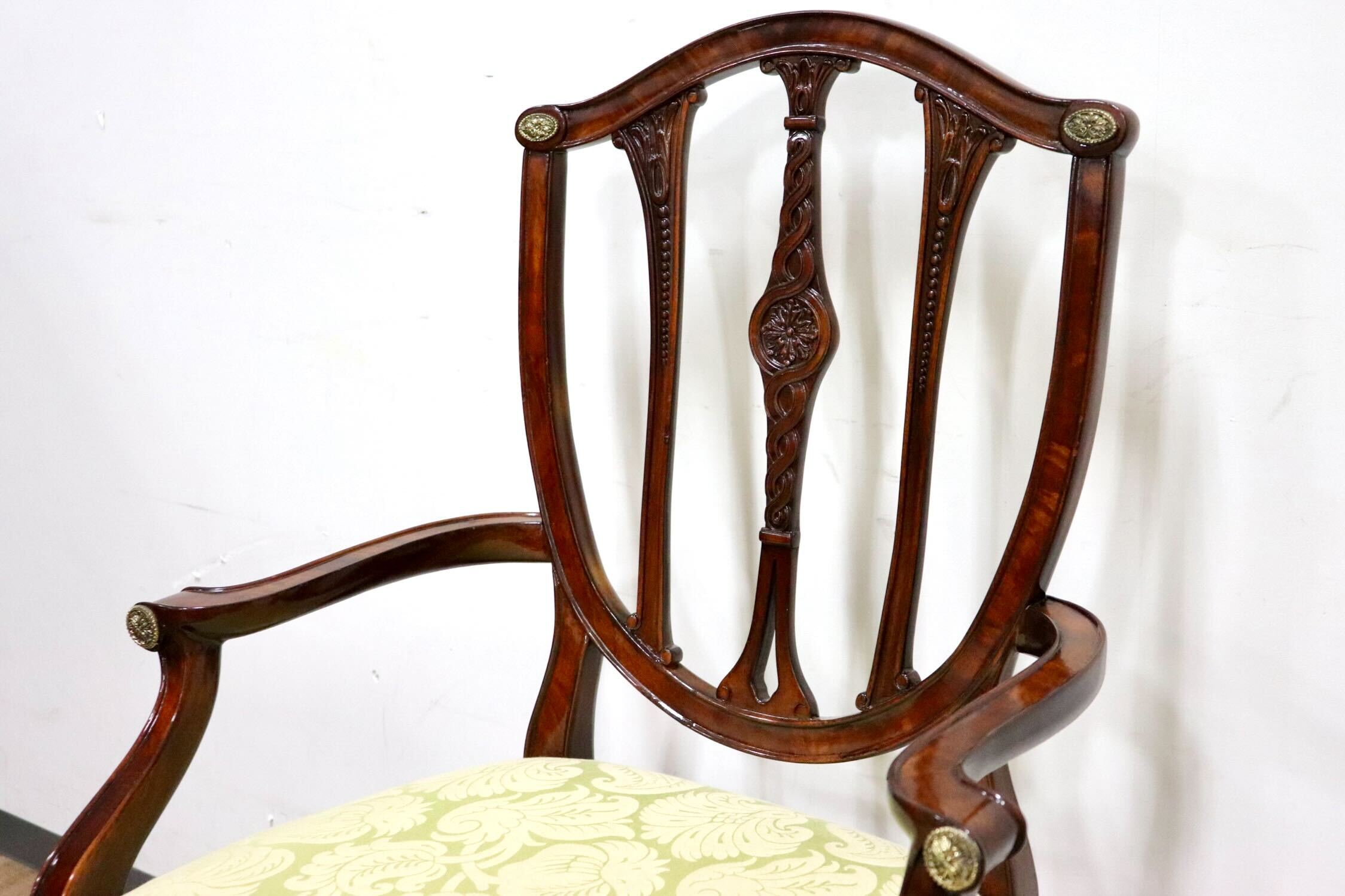 GMHK287F○THEODORE ALEXANDER / セオドアアレキサンダー ダイニングチェア マホガニー材 英国 イギリス クラシック 定価約31.9万 展示品