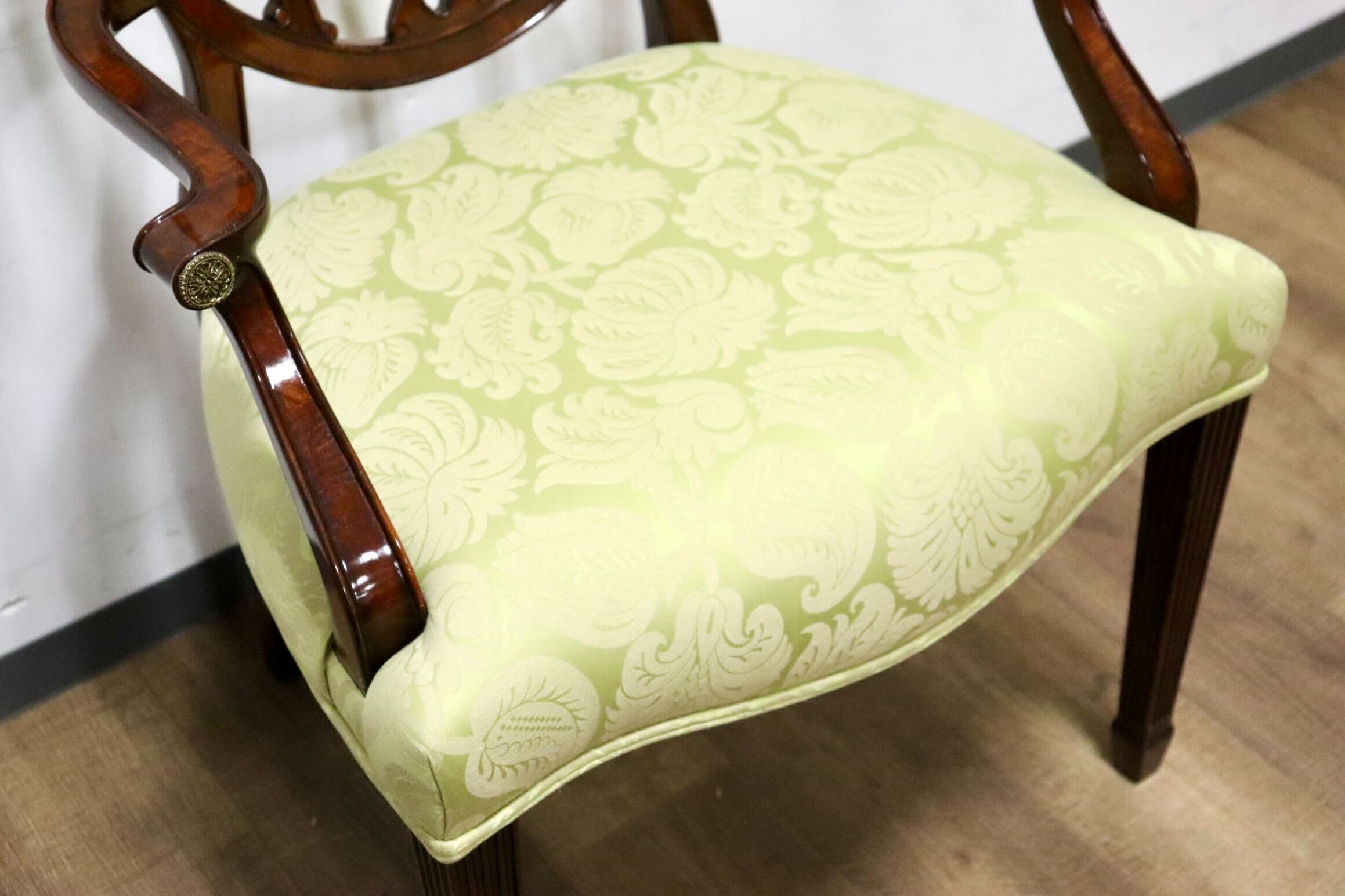 GMHK287F○THEODORE ALEXANDER / セオドアアレキサンダー ダイニングチェア マホガニー材 英国 イギリス クラシック 定価約31.9万 展示品