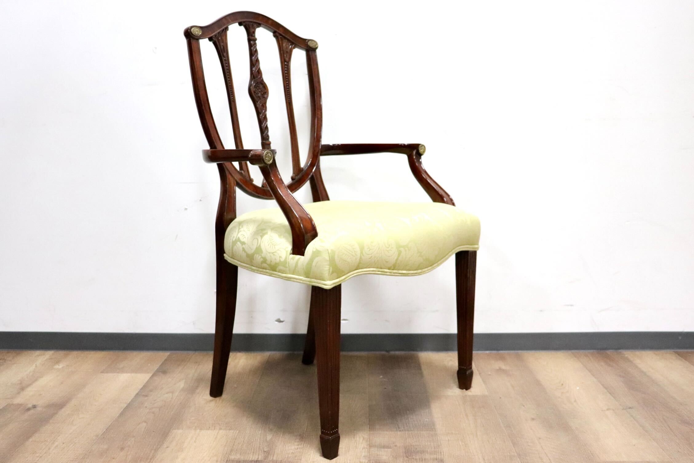 GMHK287F○THEODORE ALEXANDER / セオドアアレキサンダー ダイニングチェア マホガニー材 英国 イギリス クラシック 定価約31.9万 展示品