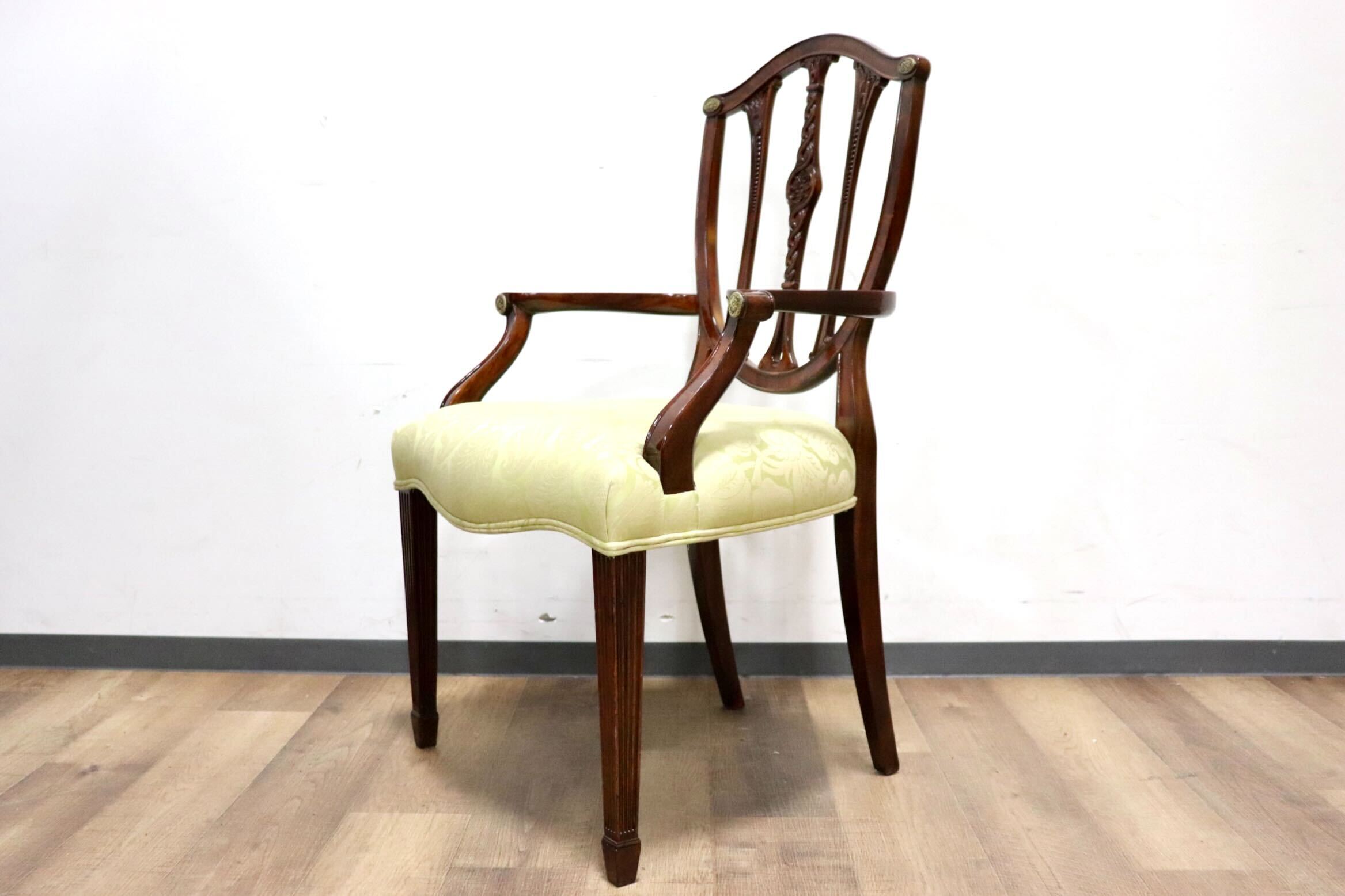 GMHK287F○THEODORE ALEXANDER / セオドアアレキサンダー ダイニングチェア マホガニー材 英国 イギリス クラシック 定価約31.9万 展示品