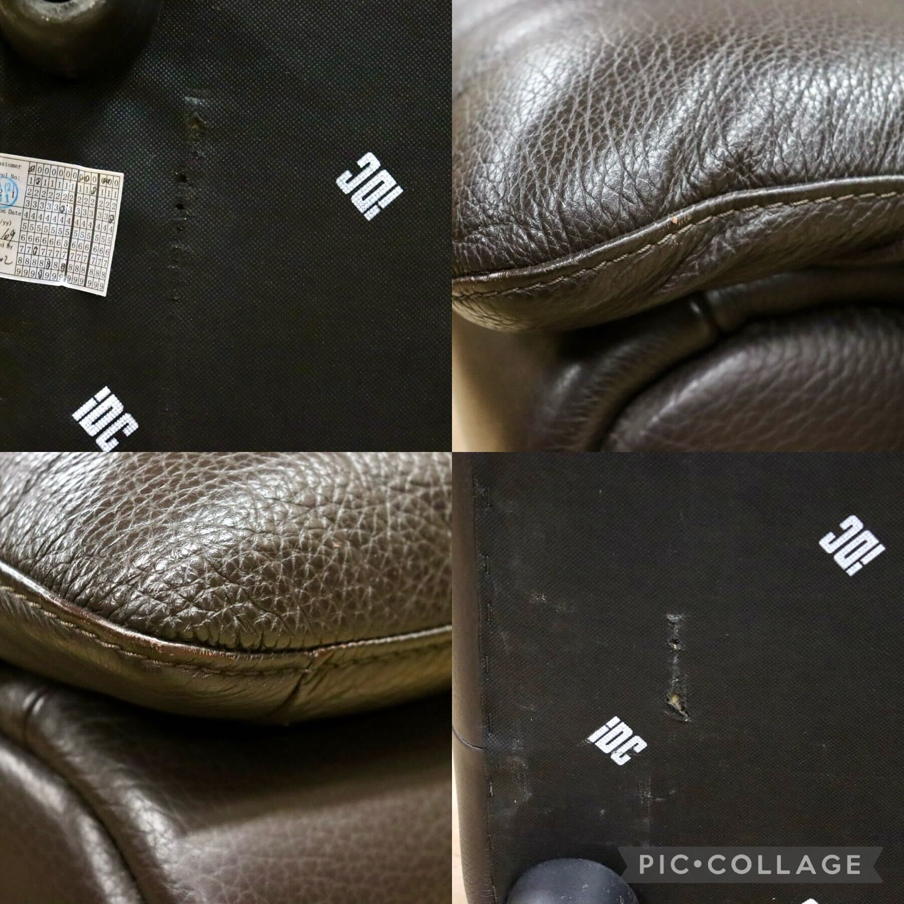 GMHF13B○IDC大塚家具 L/S Comfort-04 1人掛けソファ シングルソファ ラウンジチェア 総本革 ダークブラウン 約14万