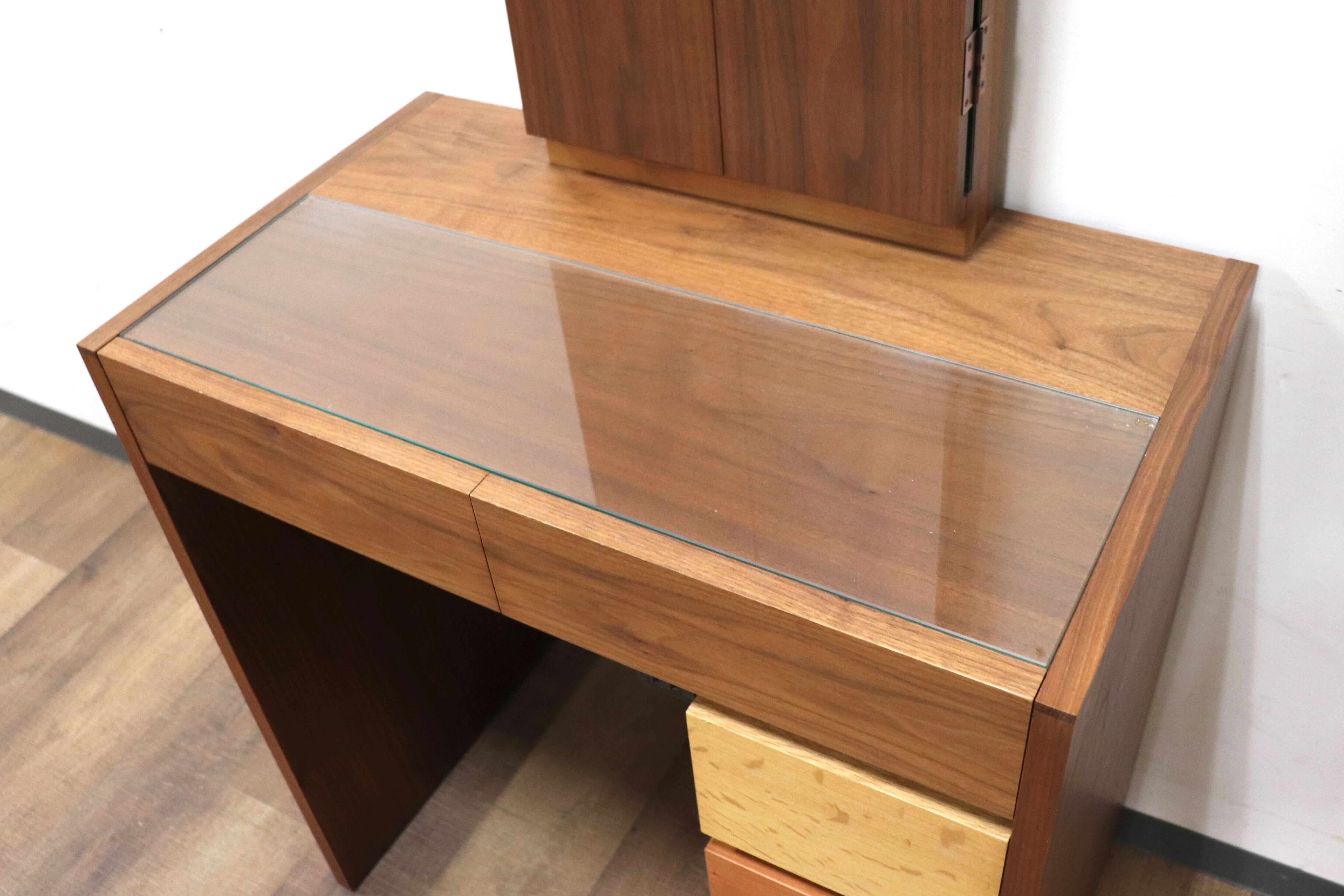 GMHS287○杉本家具 / SUGIMOTO Furniture シンシア ドレッサー 三面鏡 化粧台 鏡台 ウォールナット 楢 ブラックチェリー 定価約13万