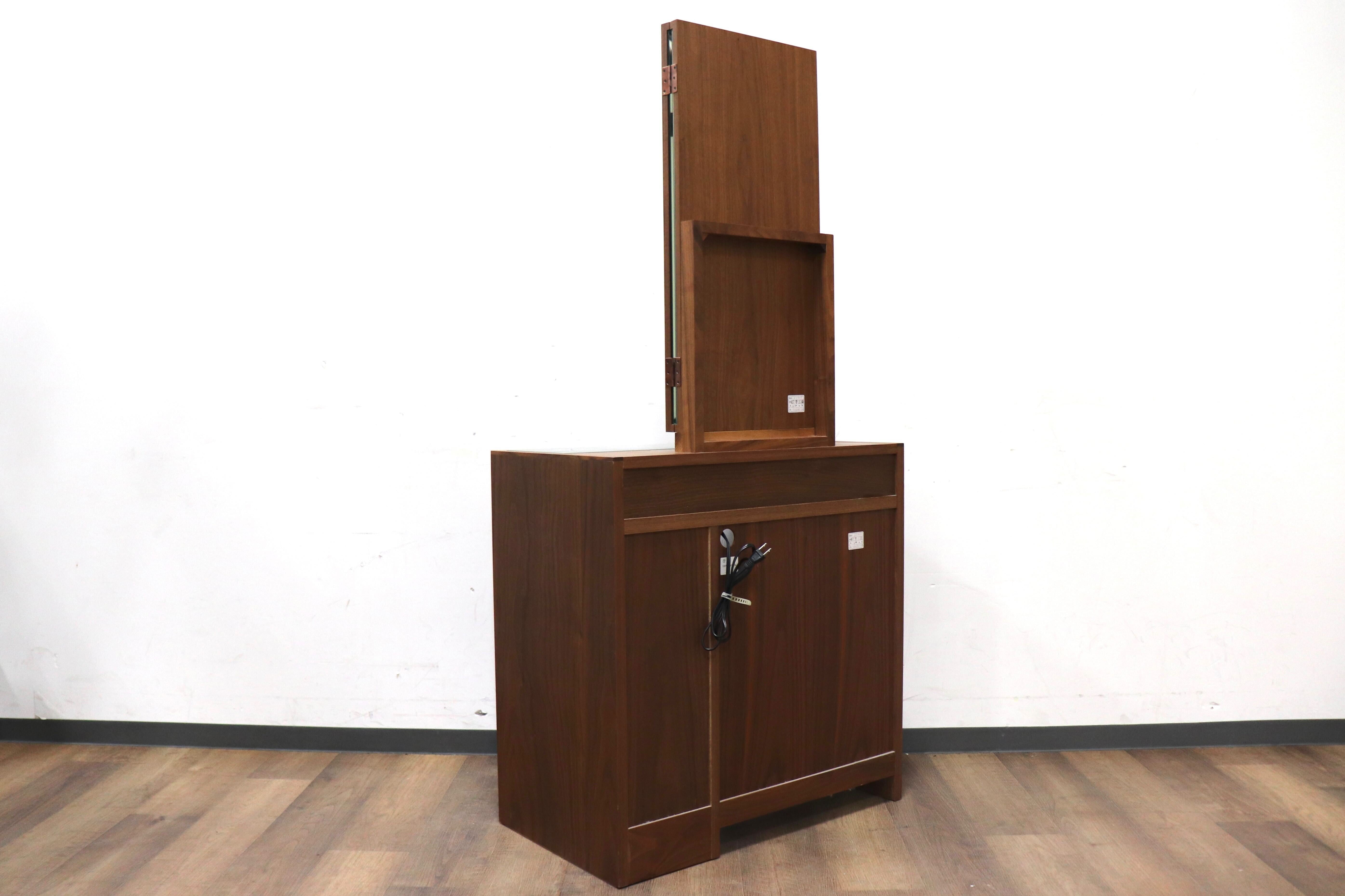 GMHS287○杉本家具 / SUGIMOTO Furniture シンシア ドレッサー 三面鏡 化粧台 鏡台 ウォールナット 楢 ブラックチェリー 定価約13万