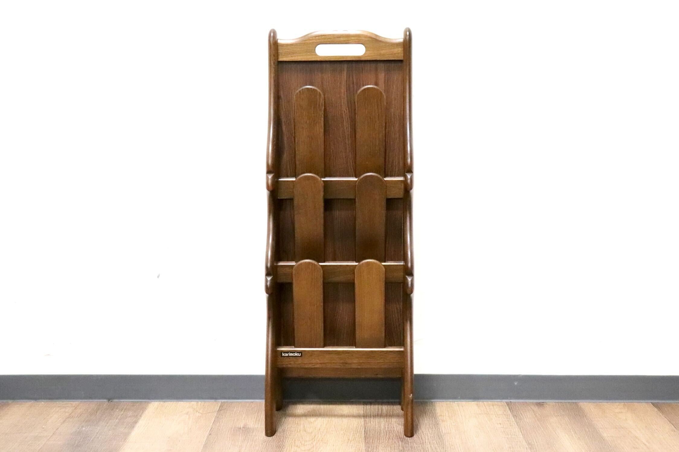 GMHH33C○karimoku / カリモク スリッパラック 収納ラック 玄関収納 スリッパ立て 収納棚 3段 レトロ ヴィンテージ 国産家具