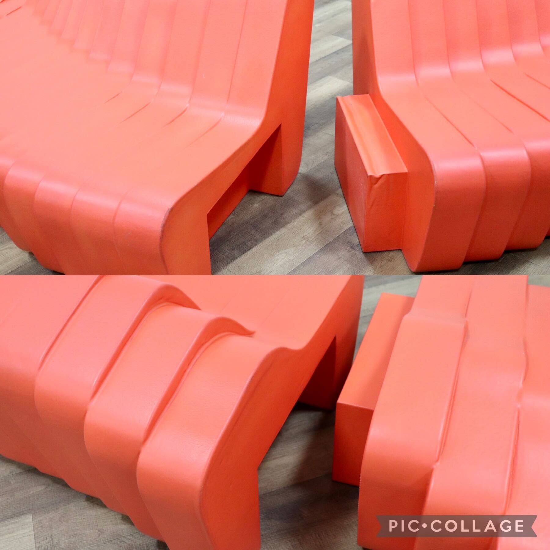 GMGN315○sixinch / シックスインチ クリフィ 6000 ラウンジソファ ローソファ フロアソファ オレンジ モダン 定価約181万※発送不可