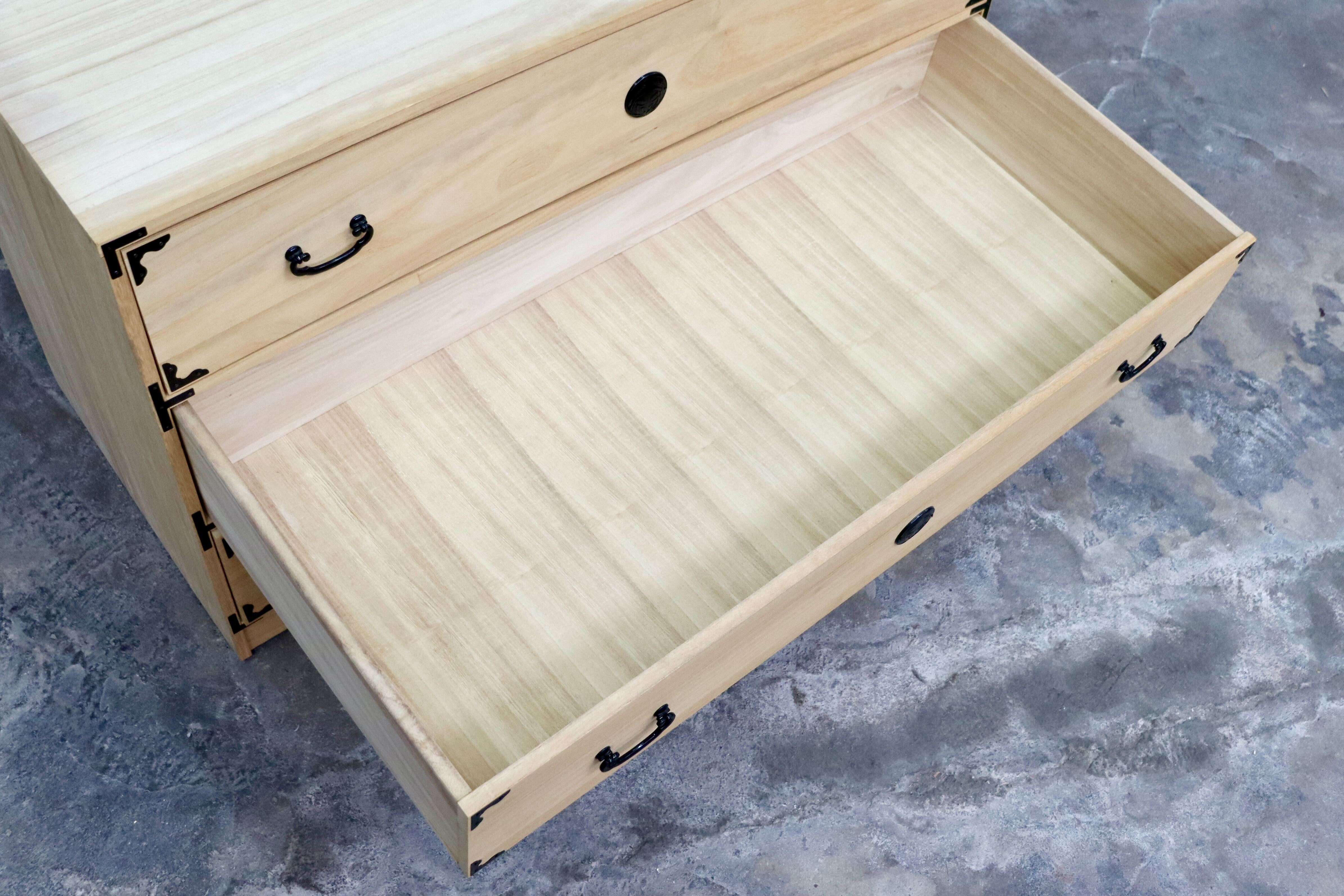 GMIH450B○桐箪笥 チェスト 収納家具 和家具 和箪笥 3段チェスト 衣装箪笥 着物収納 押し入れ 木製 シンプル レトロ
