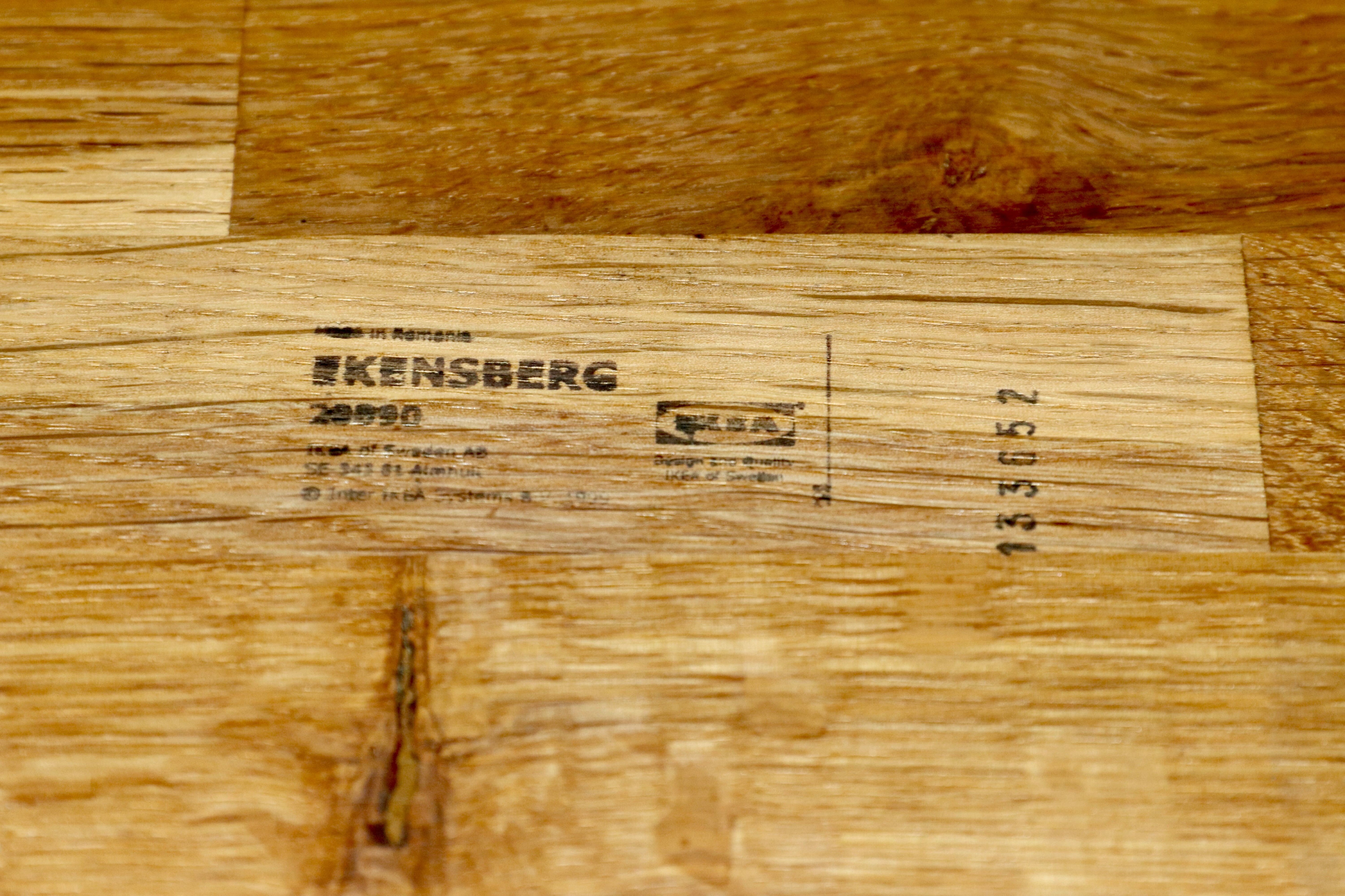 GMHK91○IKEA / イケア EKENSBERG オーク無垢材 ダイニングテーブル 食卓テーブル 北欧モダン ヴィンテージ 廃番