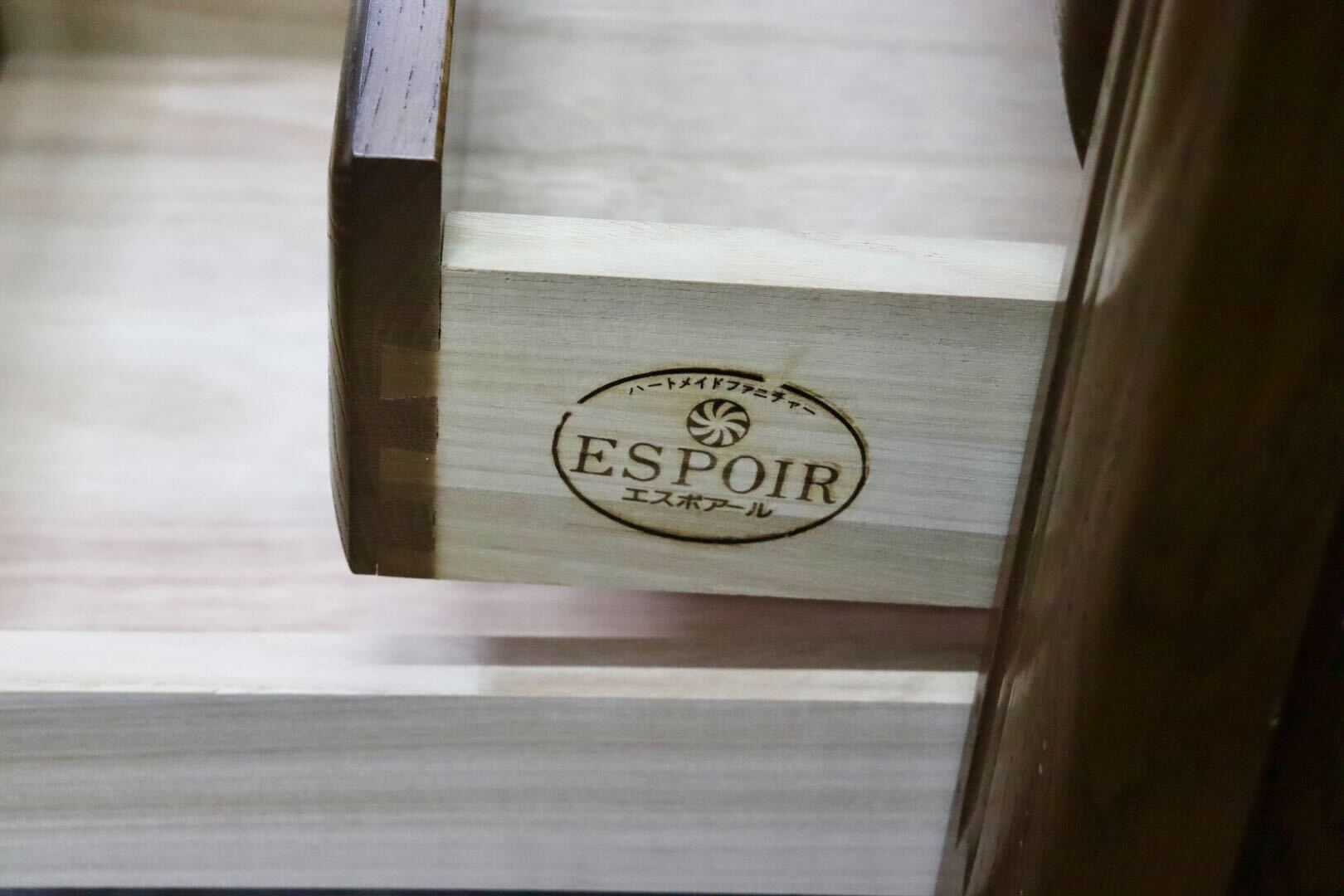 GMIS343○山室家具 ESPOIR エスポアール サイドボード リビングボード キャビネット 旭川家具 楢材 カントリー 飾り棚