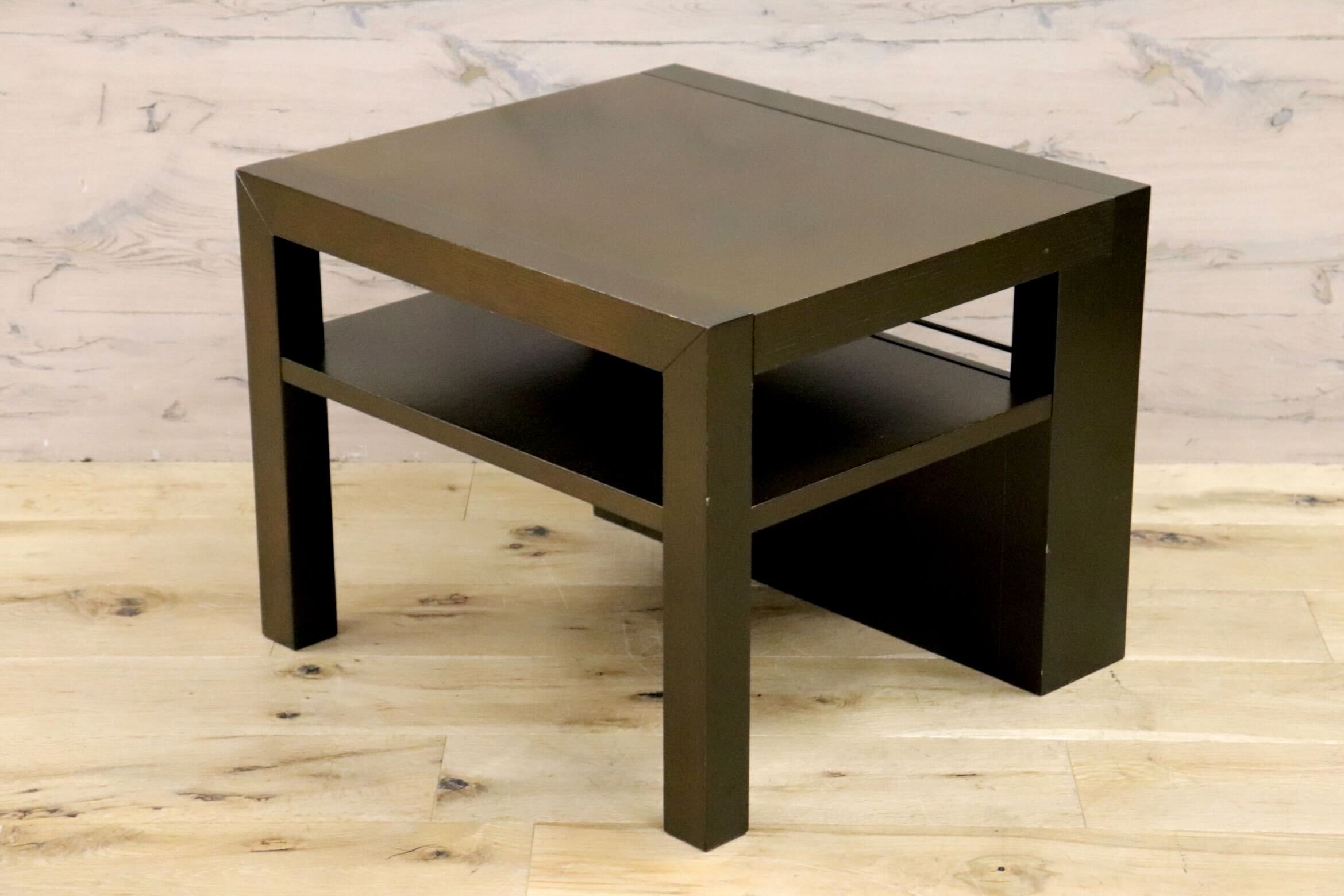 GMHN2A○IDC大塚家具 レクタ サイドテーブル ナイトテーブル 木製 マガジンラック 収納 ダークブラウン スタイリッシュ