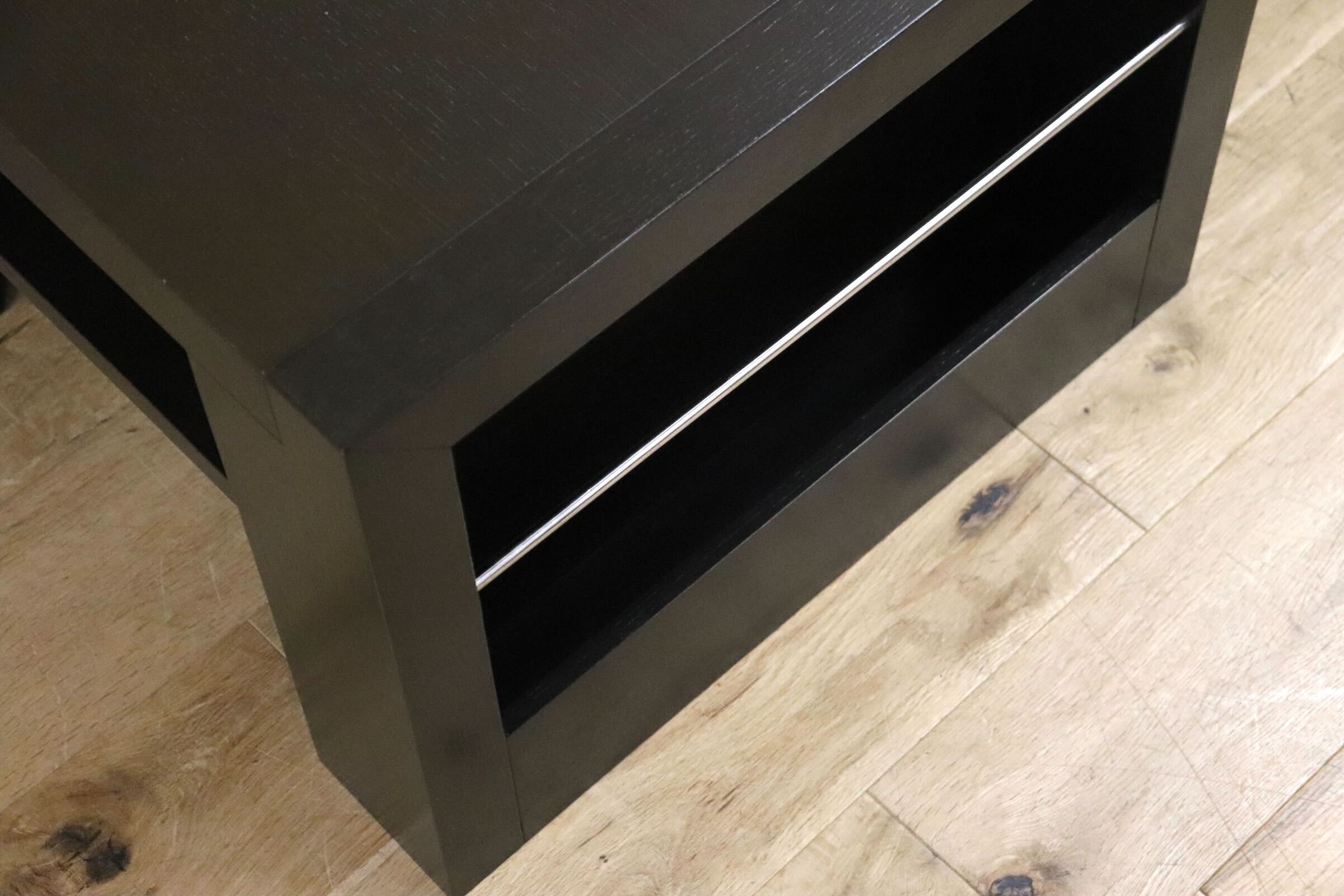 GMHN2A○IDC大塚家具 レクタ サイドテーブル ナイトテーブル 木製 マガジンラック 収納 ダークブラウン スタイリッシュ