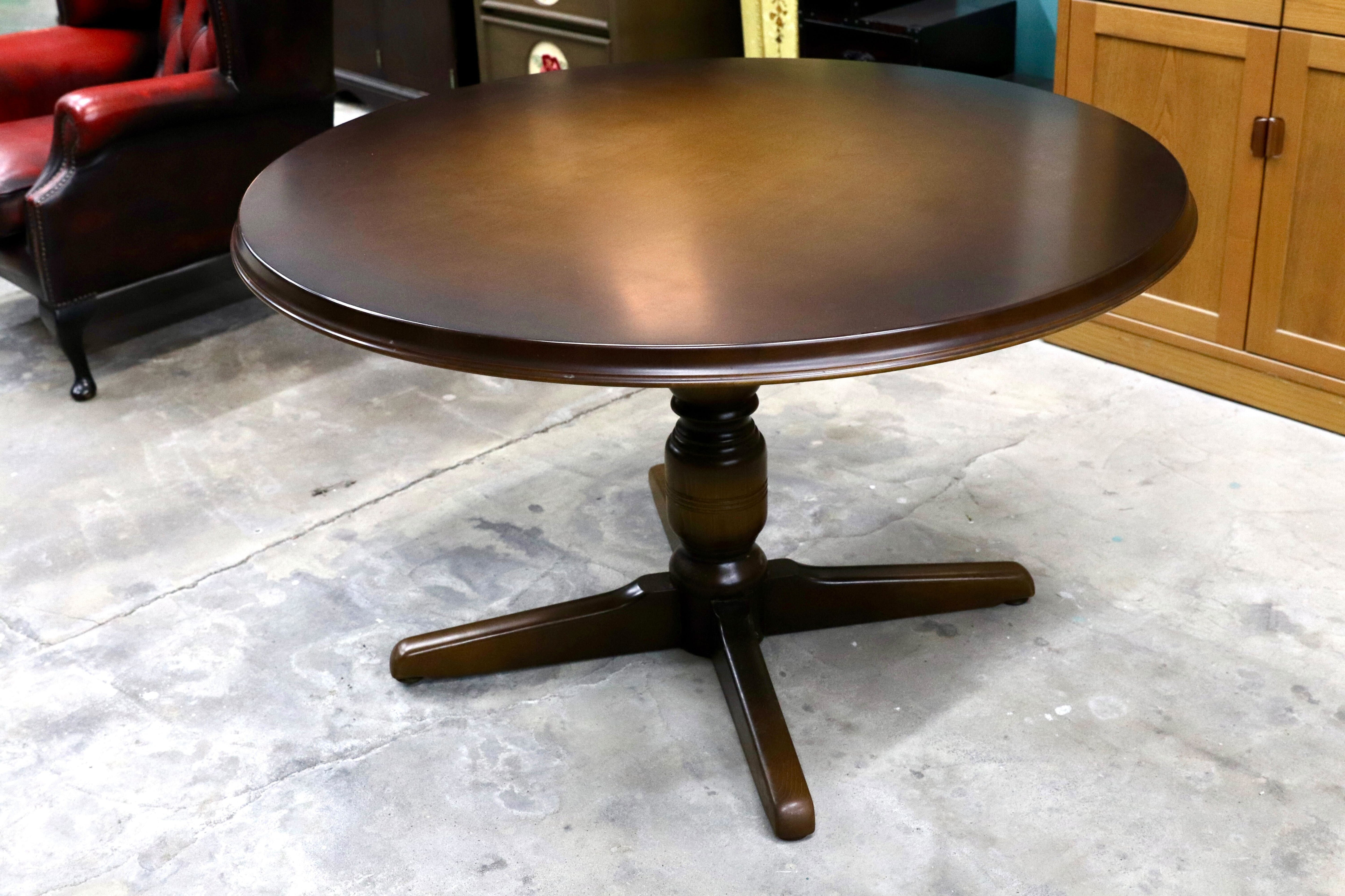 GMIH309○飛騨産業 / HIDA キツツキ ラウンドテーブル ダイニングテーブル 食卓テーブル レトロ カフェ 円卓 穂高 アンティーク 定価約22万