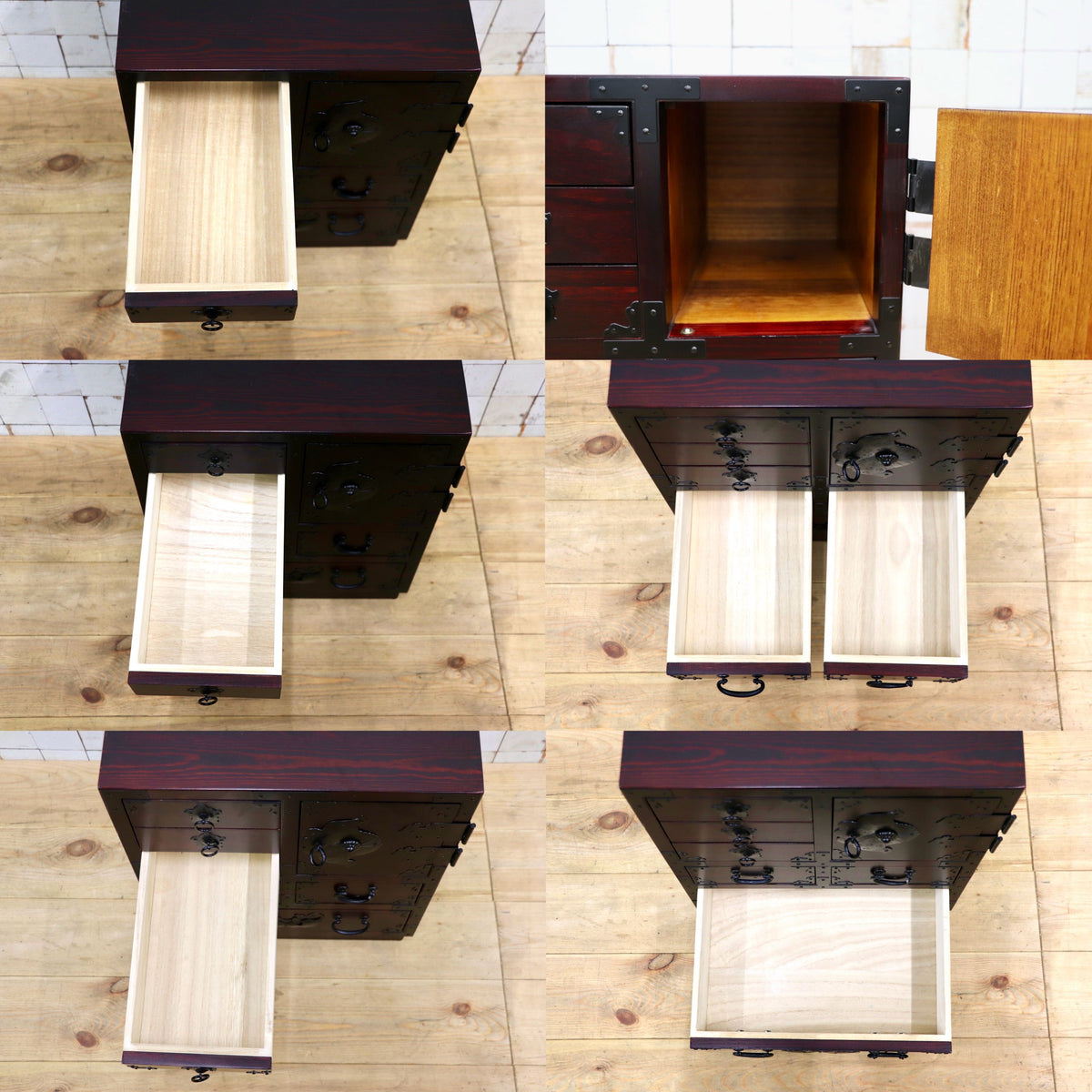 GMJS361A〇和箪笥 小箪笥 金具装飾 和家具 収納家具 古民家 和モダン