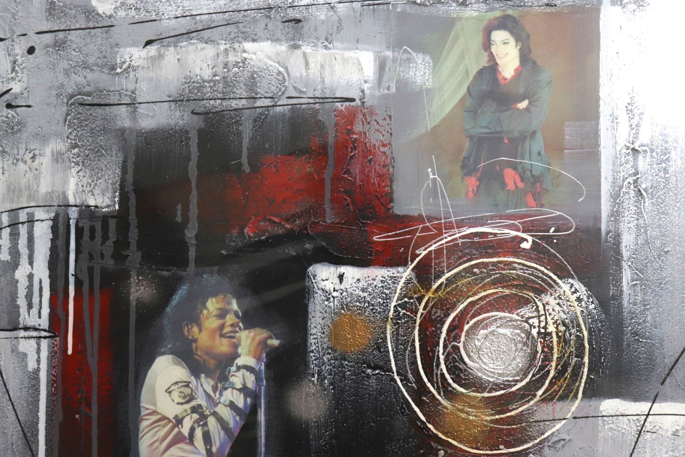 GMIK749C◯マイケル・ジャクソン アートパネル 大型 インテリアボード コラージュアート