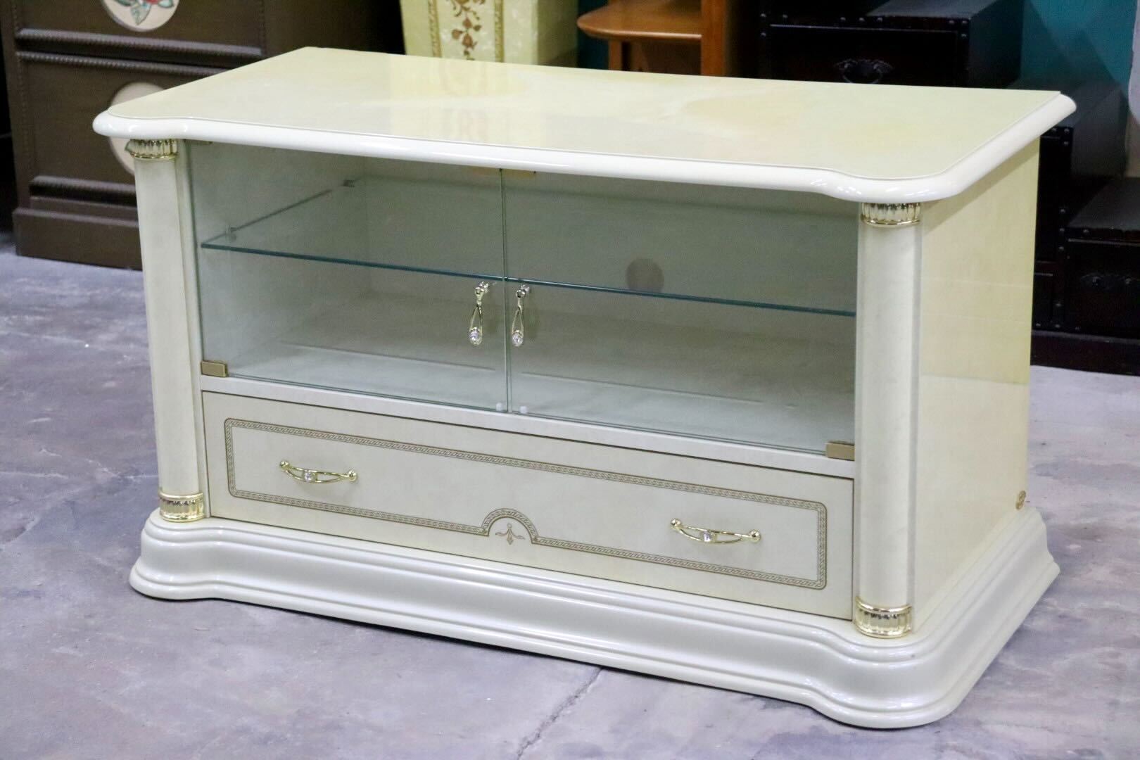 GMIS353B○SaltarelliMOBILI / サルタレッリモビリ フローレンス TVボード AVボード ローボード 輸入家具 ロココ調 イタリア 定価約24.7万