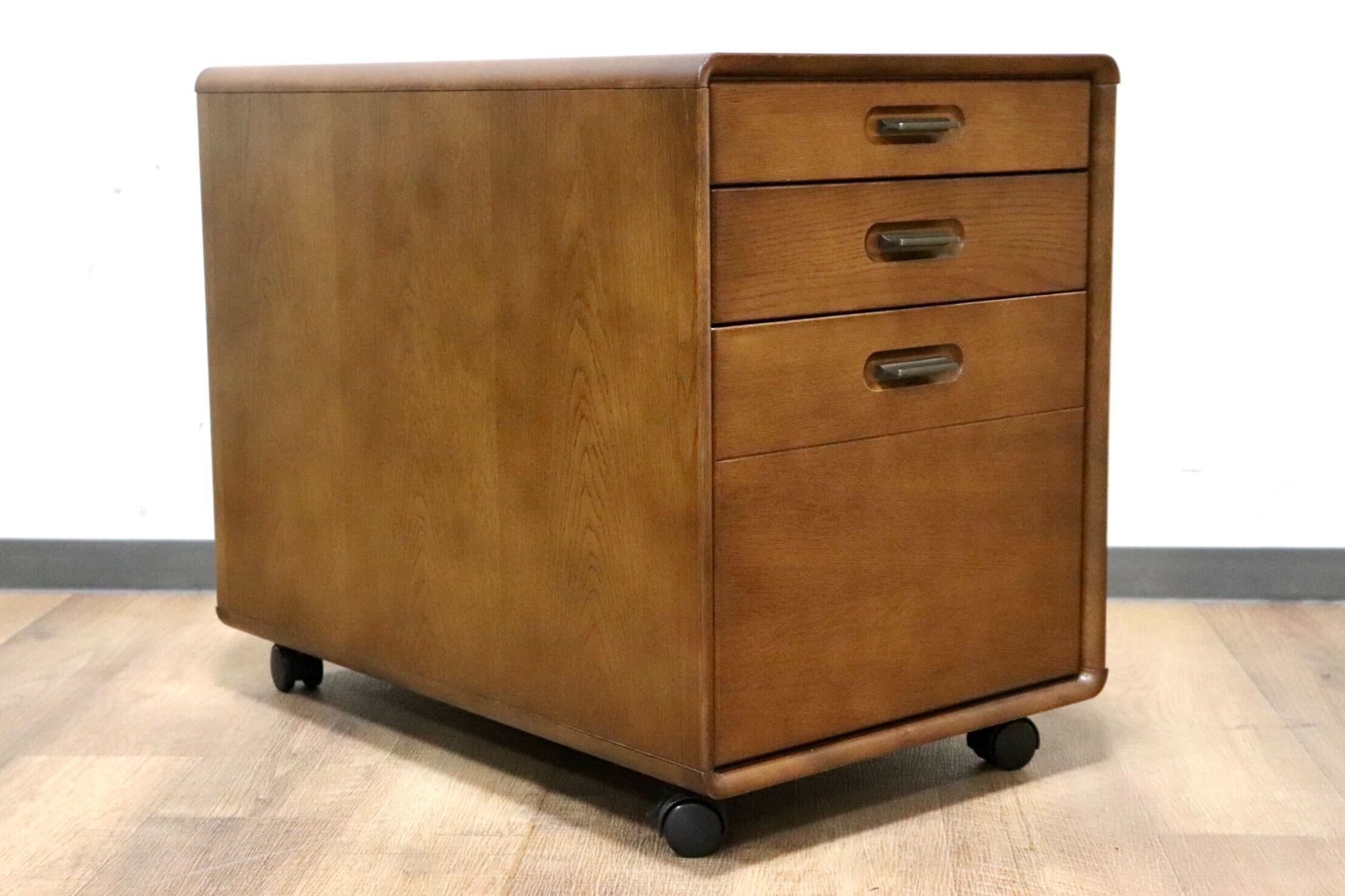 GMHK302B○karimoku / カリモク デスクワゴン 袖机 サイドワゴン チェスト キャビネット 収納家具 オーク材 モダン 書斎 オフィス 国産家具