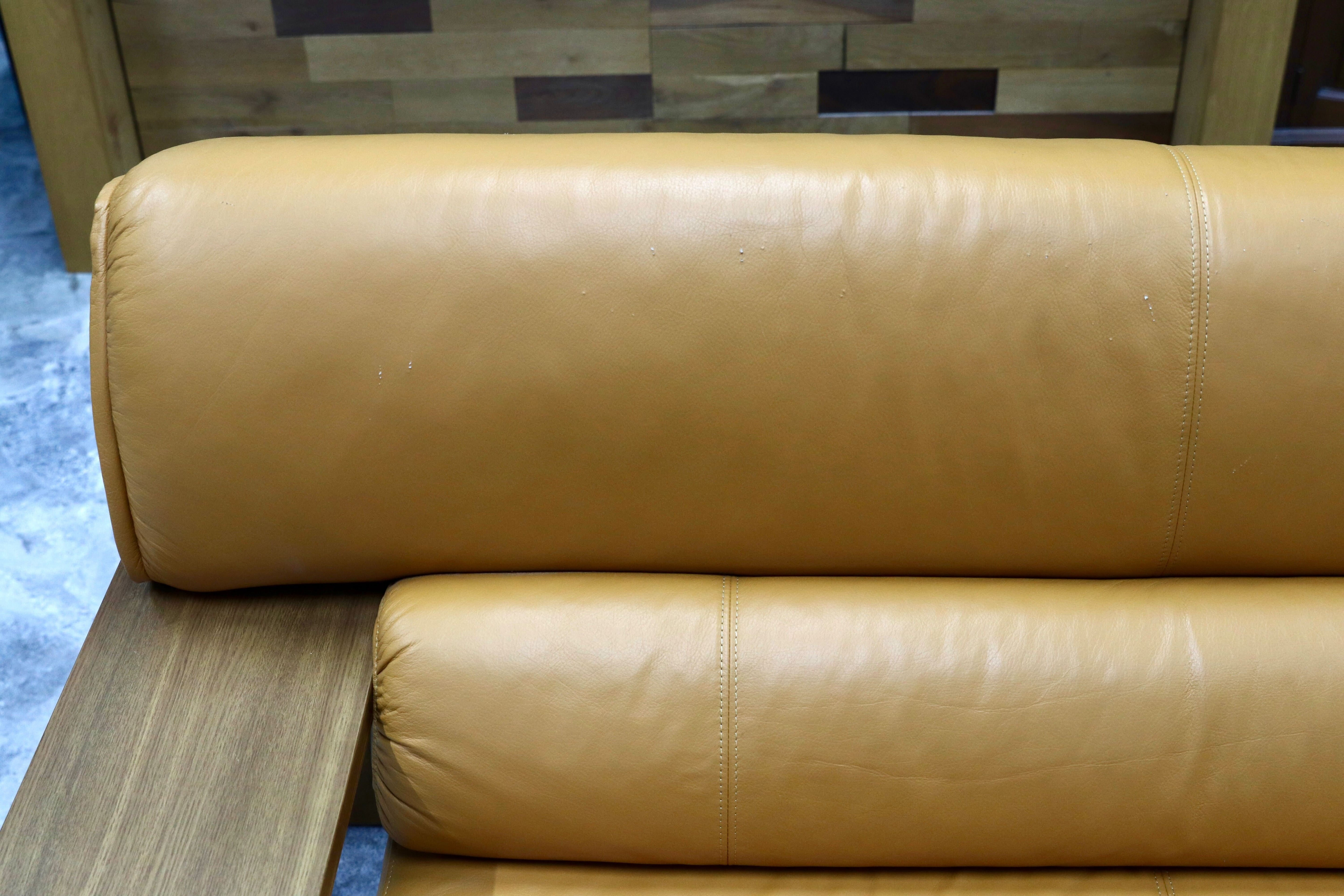 GMHN323○ナガノインテリア / NAGANO INTERIOR 2人掛けソファ ラブソファ 本革 ライトブラウン 2シーター 北欧スタイル