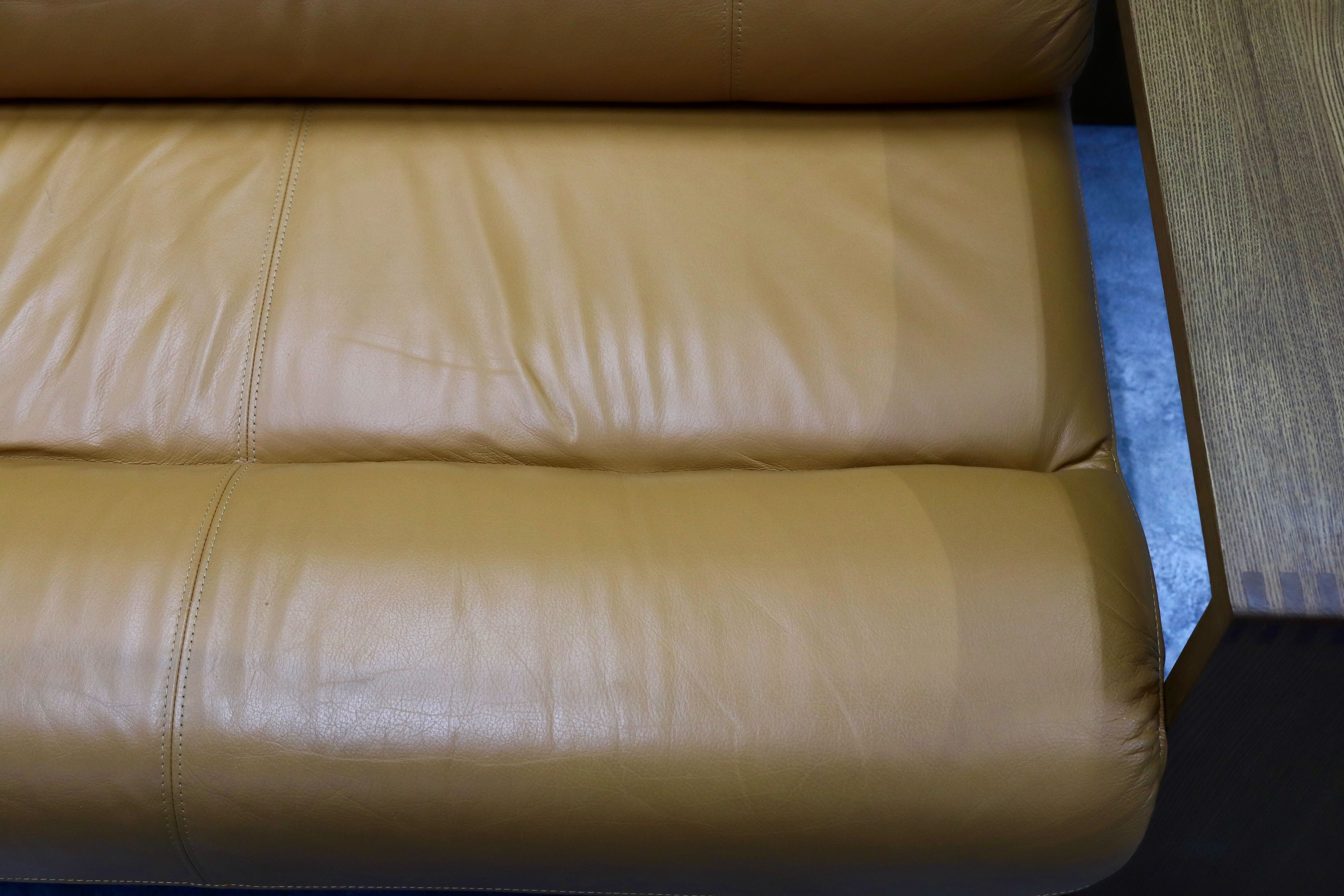 GMHN323○ナガノインテリア / NAGANO INTERIOR 2人掛けソファ ラブソファ 本革 ライトブラウン 2シーター 北欧スタイル