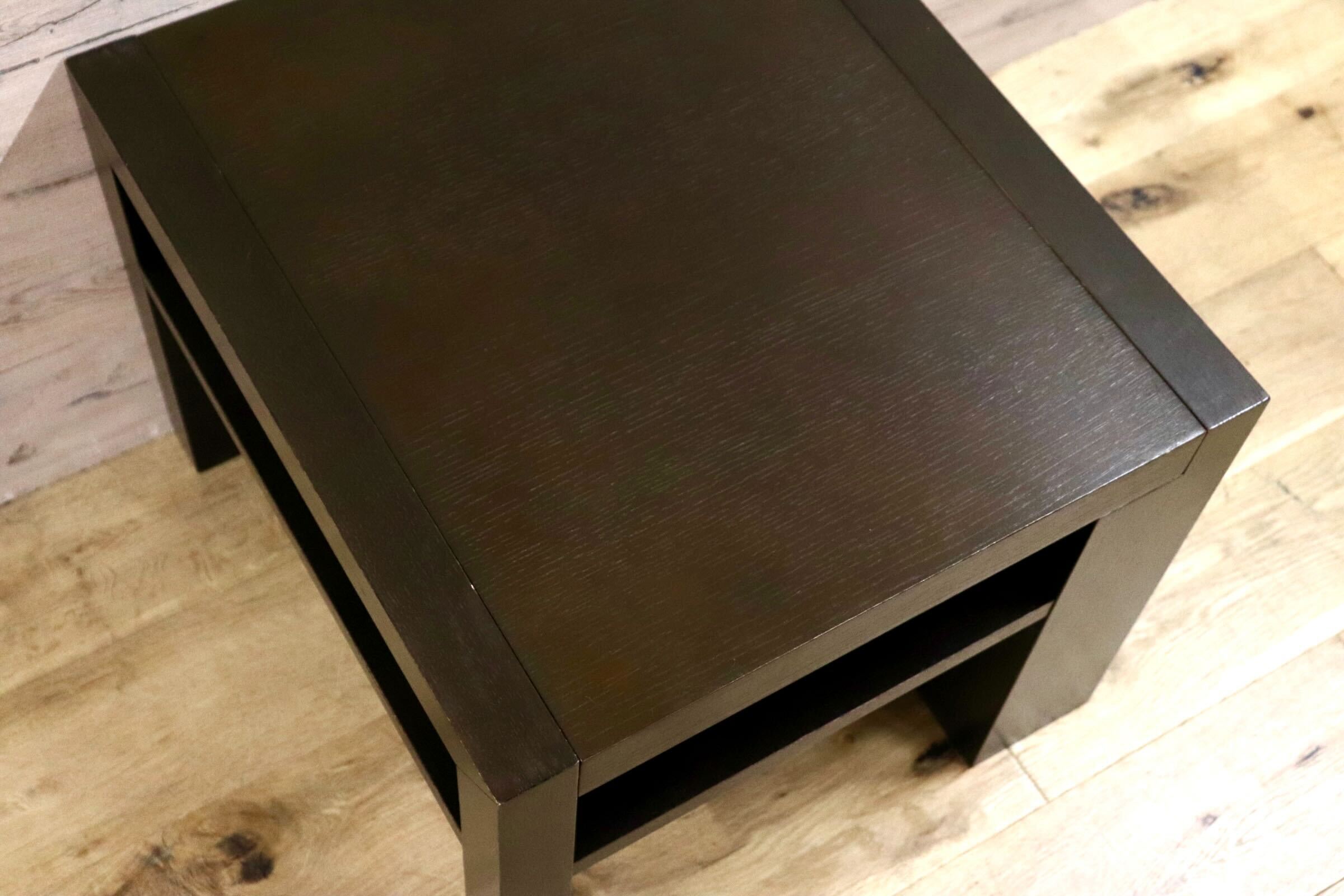 GMHN2B○IDC大塚家具 レクタ サイドテーブル ナイトテーブル 木製 マガジンラック 収納 ダークブラウン スタイリッシュ