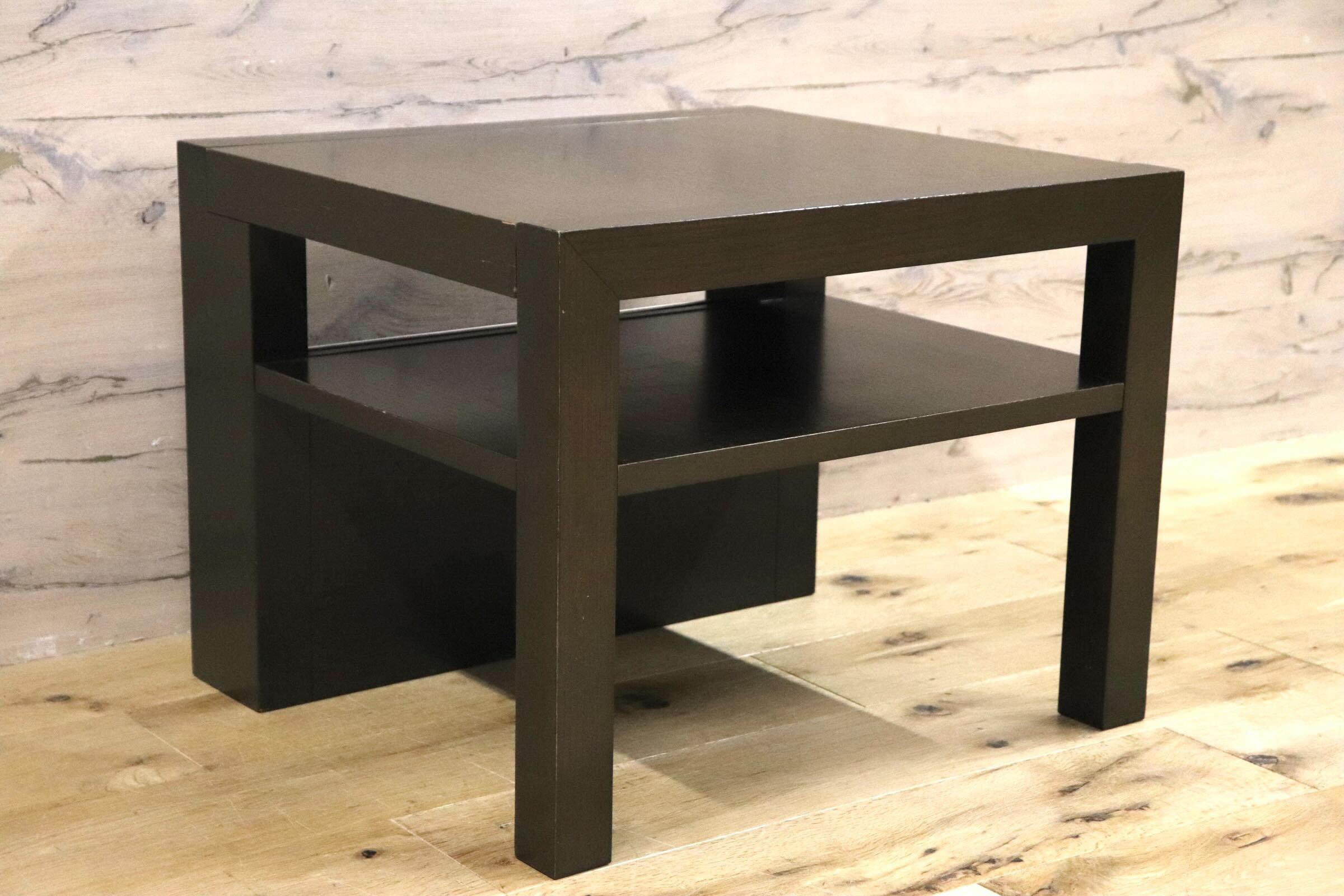 GMHN2B○IDC大塚家具 レクタ サイドテーブル ナイトテーブル 木製 マガジンラック 収納 ダークブラウン スタイリッシュ