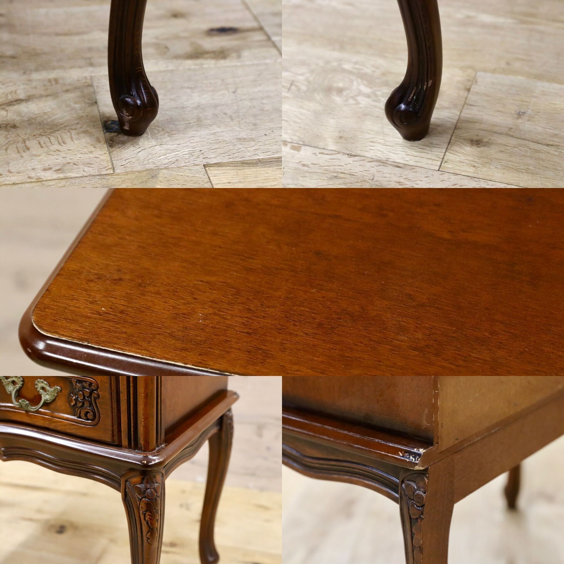 GMHS549○イタリア製 クラシック ヨーロピアン 4段チェスト 小物入れ 収納家具 サイドチェスト 輸入家具 西洋 アンティーク調 定価約18.7万