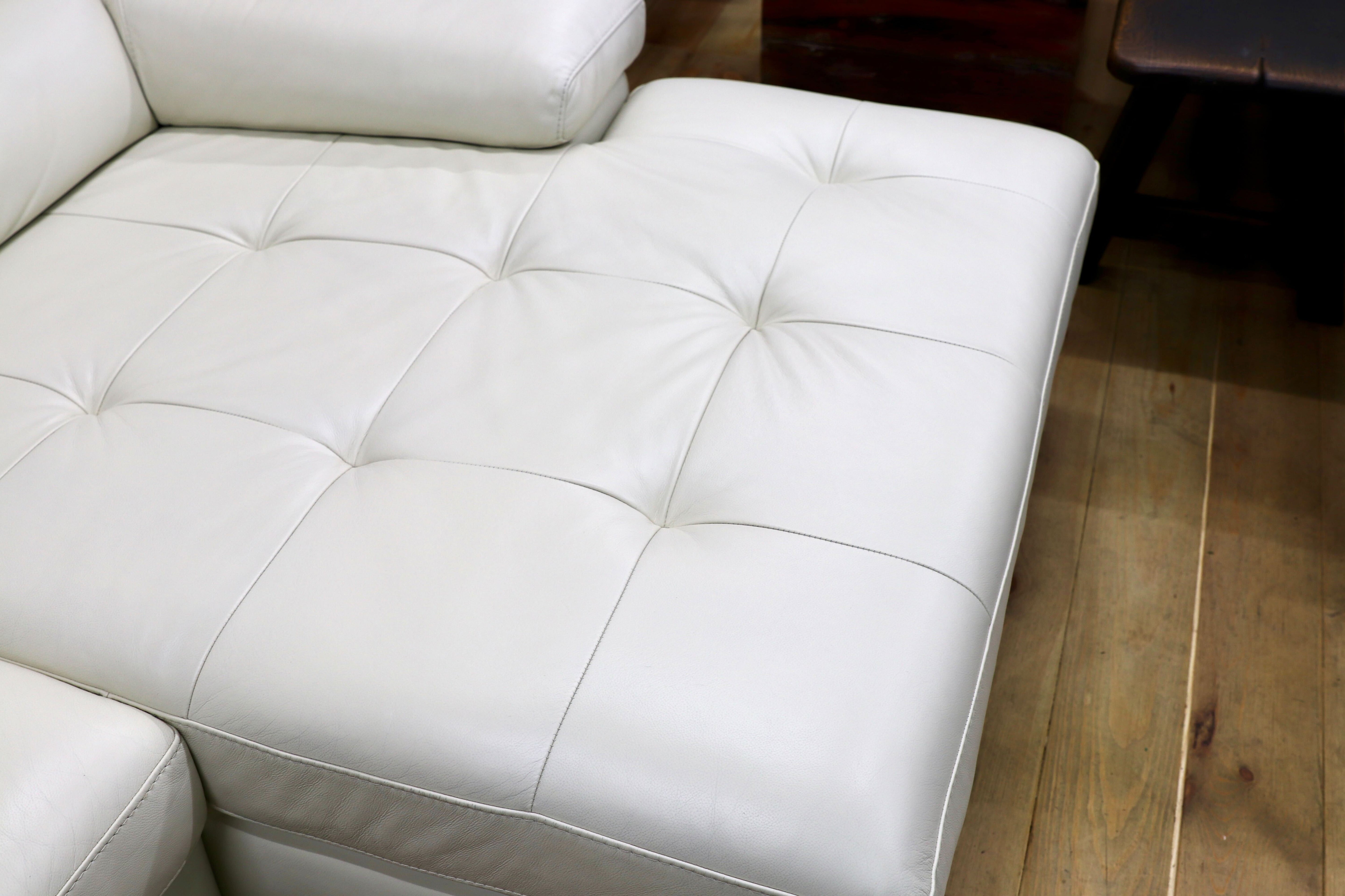 GMIH296○ACTUS / アクタス five by five ファイブバイファイブ ALTO アルト レザー カウチソファ 本革 ホワイト コーナーソファ