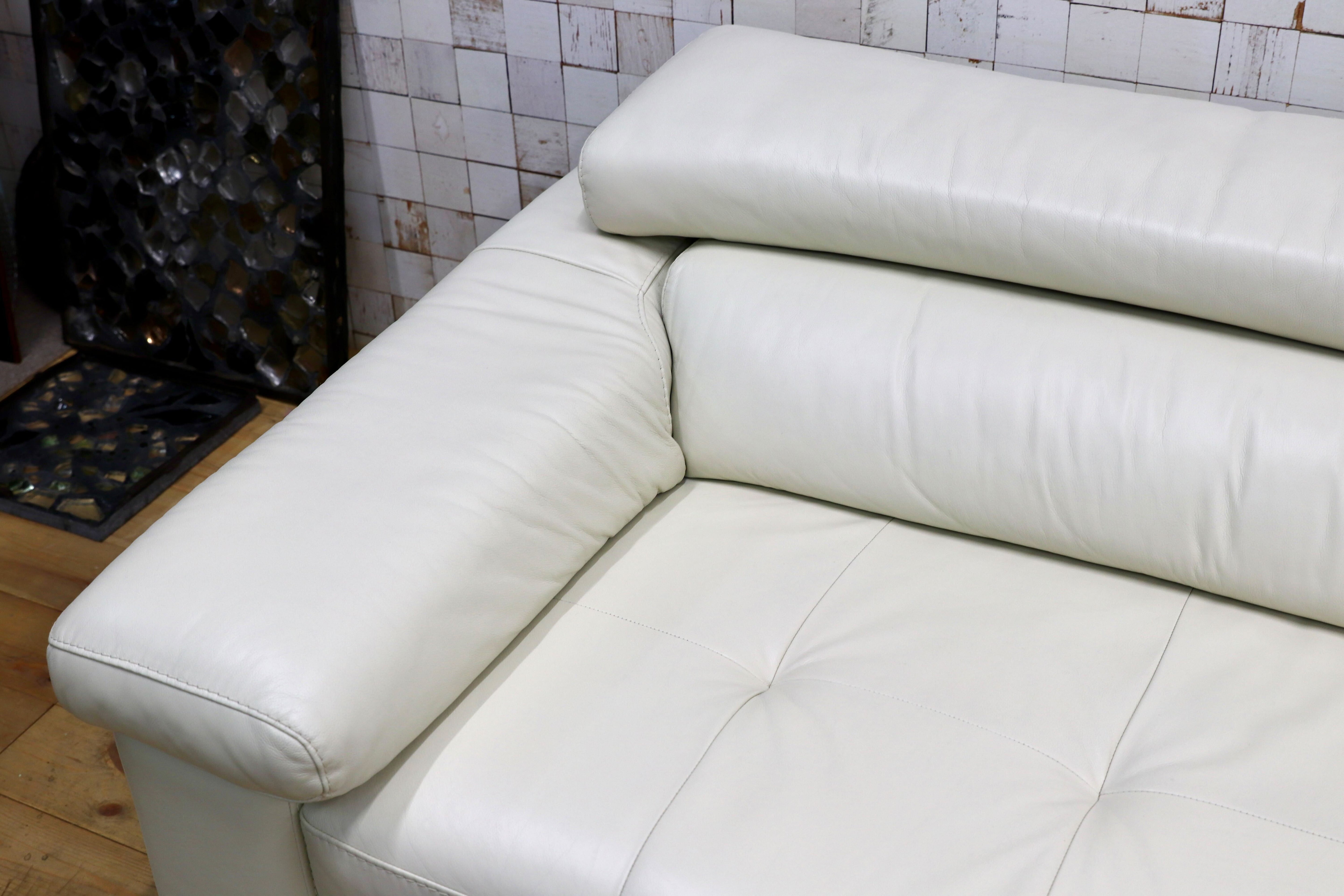 GMIH296○ACTUS / アクタス five by five ファイブバイファイブ ALTO アルト レザー カウチソファ 本革 ホワイト コーナーソファ