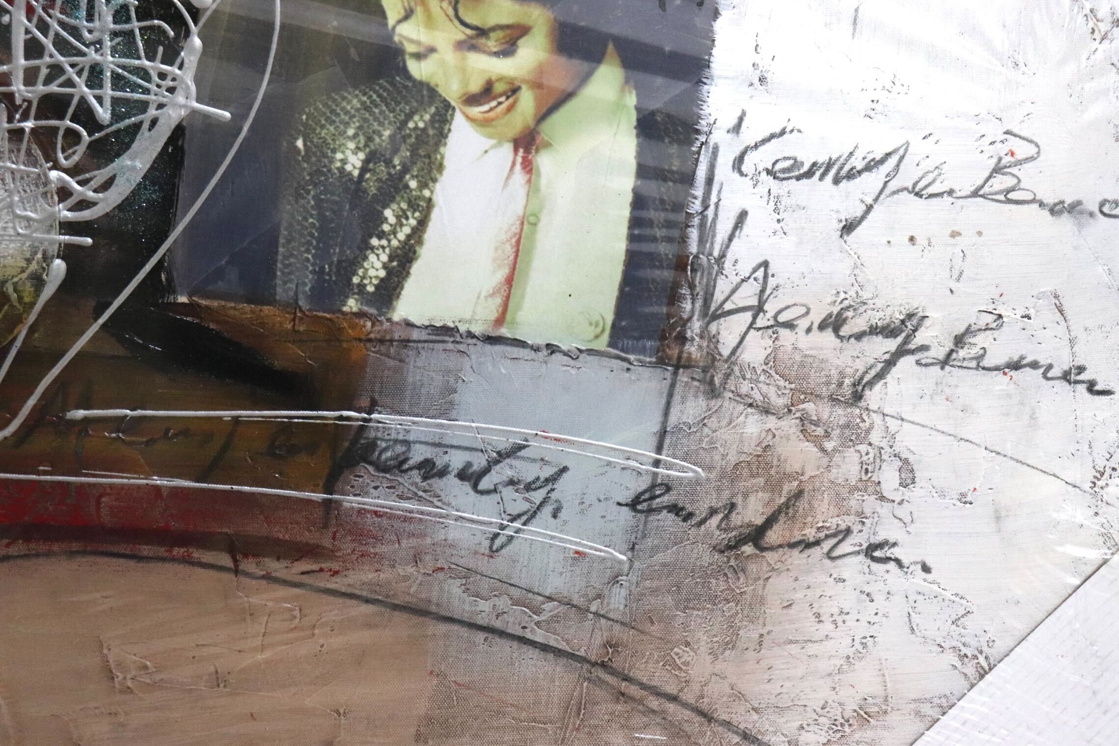 GMIK749G◯マイケル・ジャクソン アートパネル 大型 インテリアボード コラージュアート