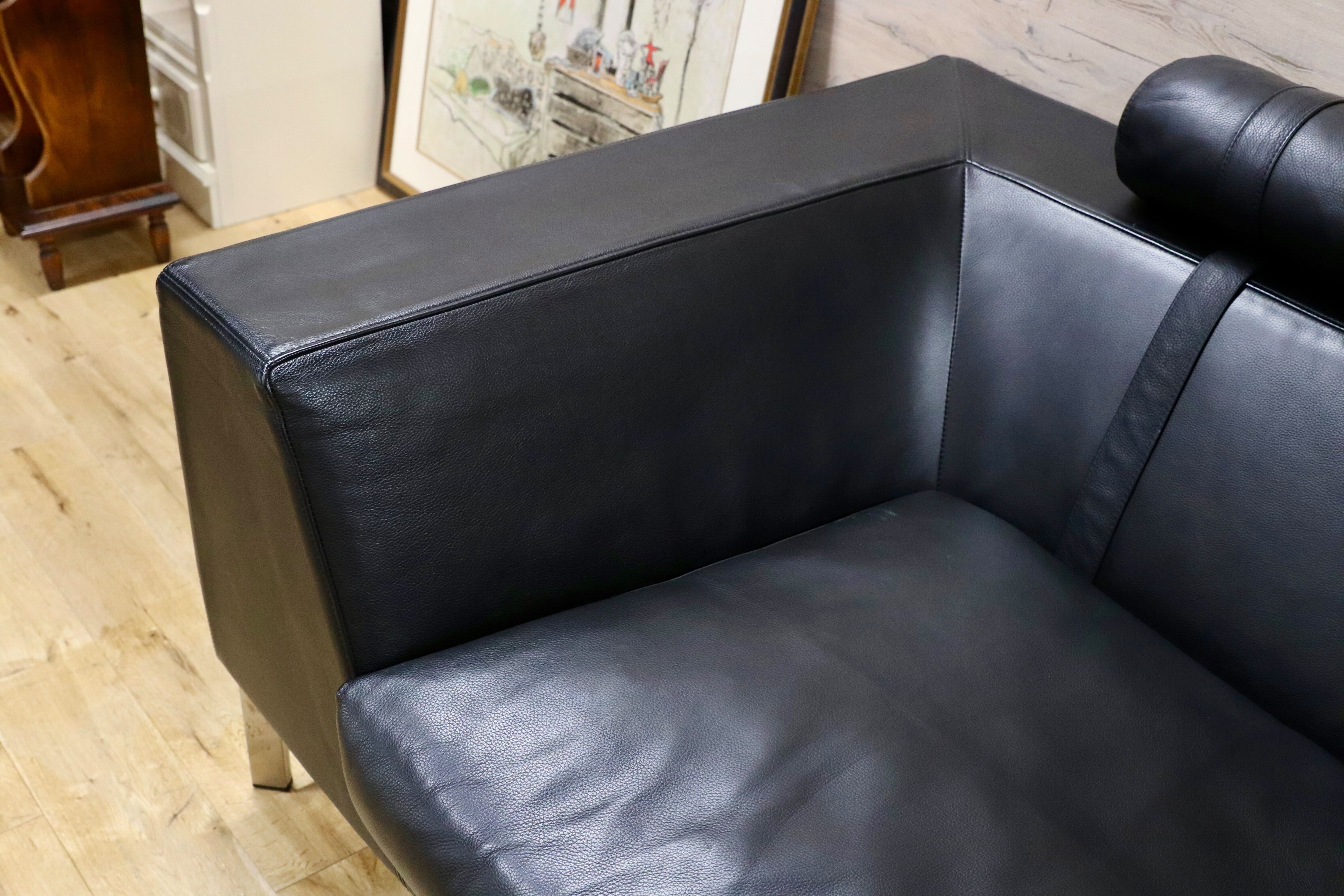 GMHH62○eilersen / アイラーセン ORION SOFA オリオンソファ 黒総革 3人掛けソファ トリプルソファ 北欧 デンマーク ACTUS 約140万