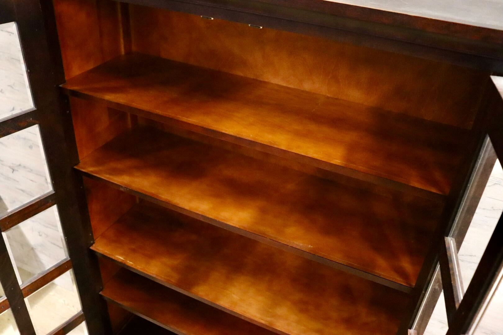 GMHN61○北海道民芸家具 本棚 書棚 ブックシェルフ 飾り棚 キャビネット 樺材 無垢 本箱 和家具 和室 古民家 和モダン 書斎