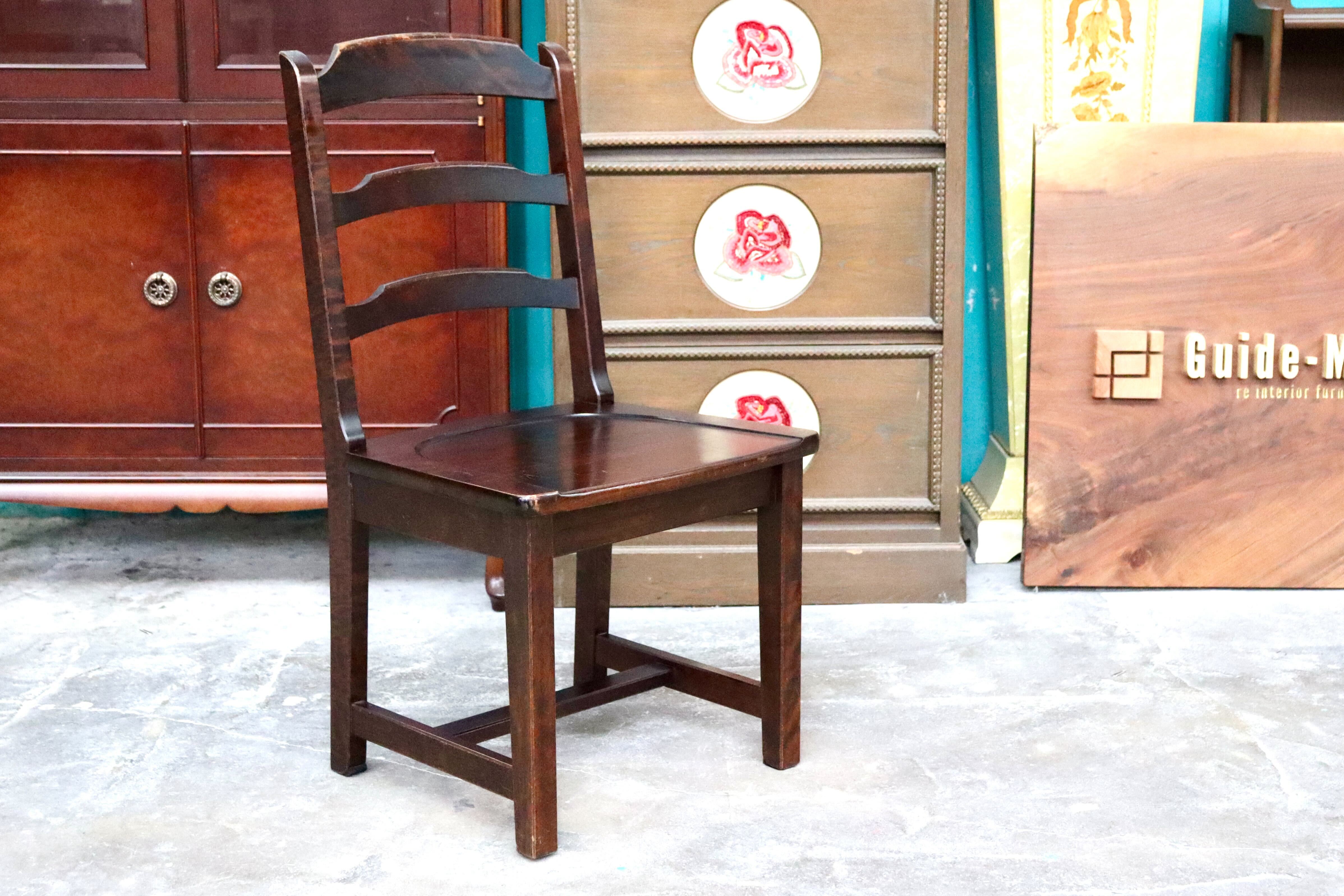 GMIH461A○北海道民芸家具 ダイニングチェア ラダーバックチェア アームレスチェア 椅子 木製 無垢材 樺材 国産家具