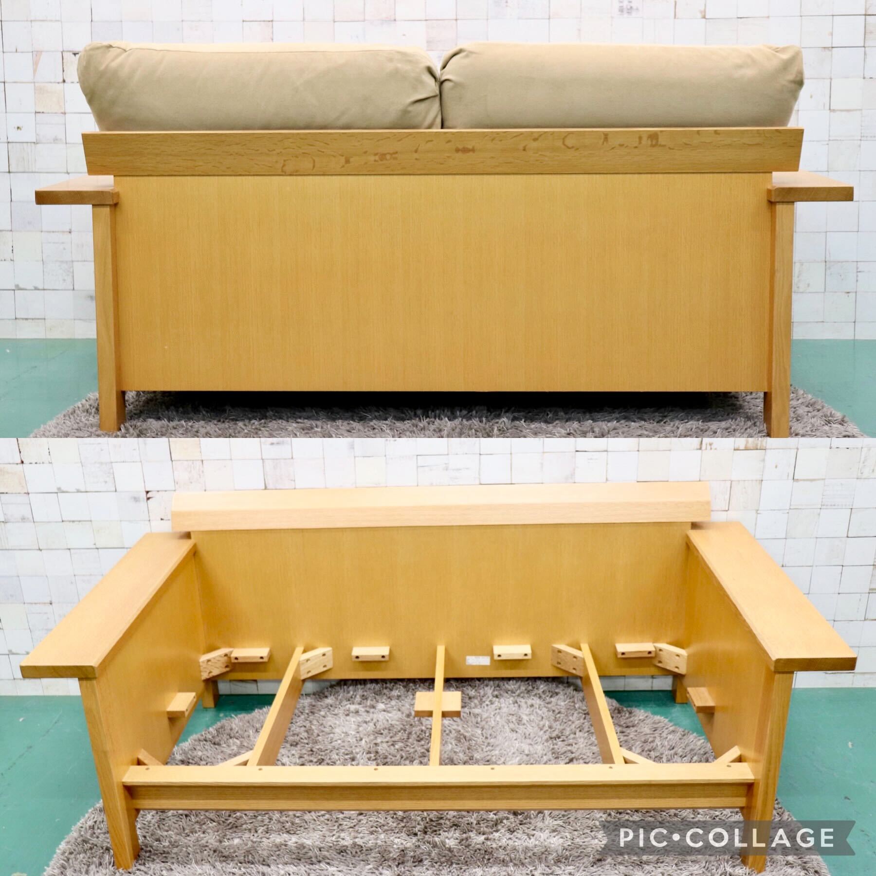 GMGS10○シラカワ / shirakawa レヴィ 2人掛けソファ ラブソファ 長椅子 カバーリング 楢材 飛騨家具 ナチュラル モダン 定価約21万