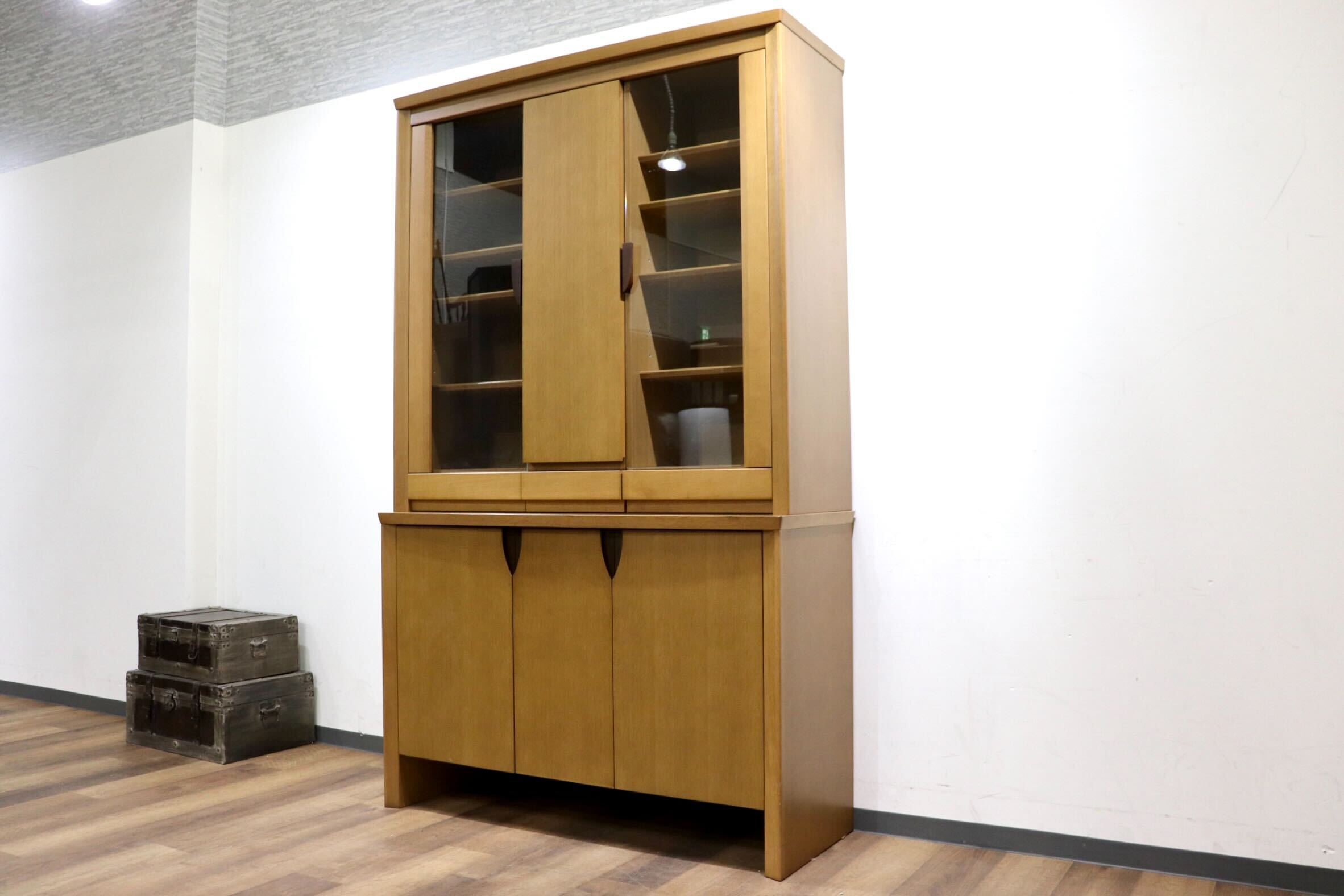 GMHH332○食器棚 カップボード ダイニングボード 水屋棚 オーク材 シンプル ナチュラル モダン 検)日進木工 シラカワ CONDE HOUSE