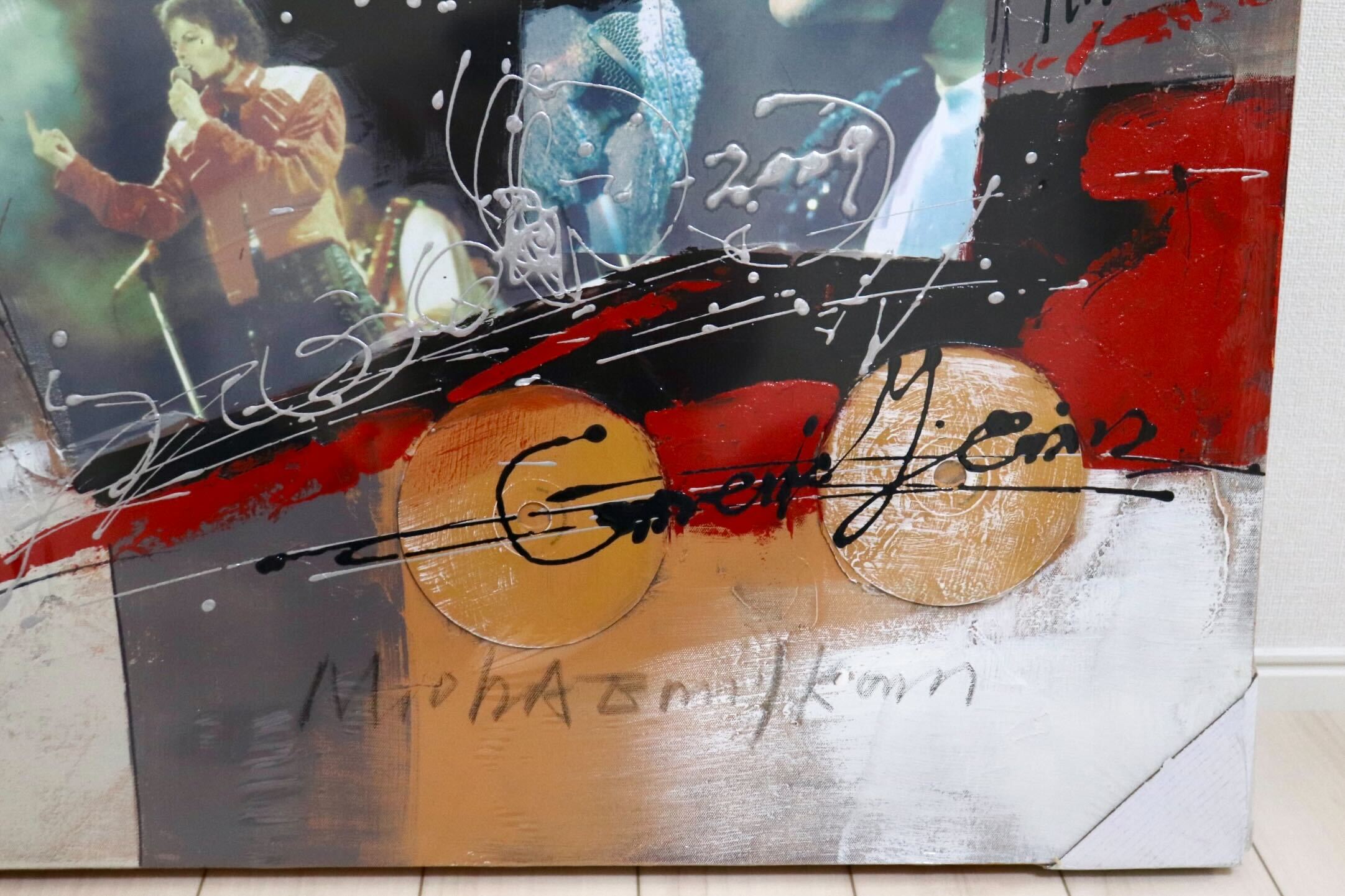 GMIK749B○マイケル・ジャクソン アートパネル 大型 インテリアボード コラージュアート